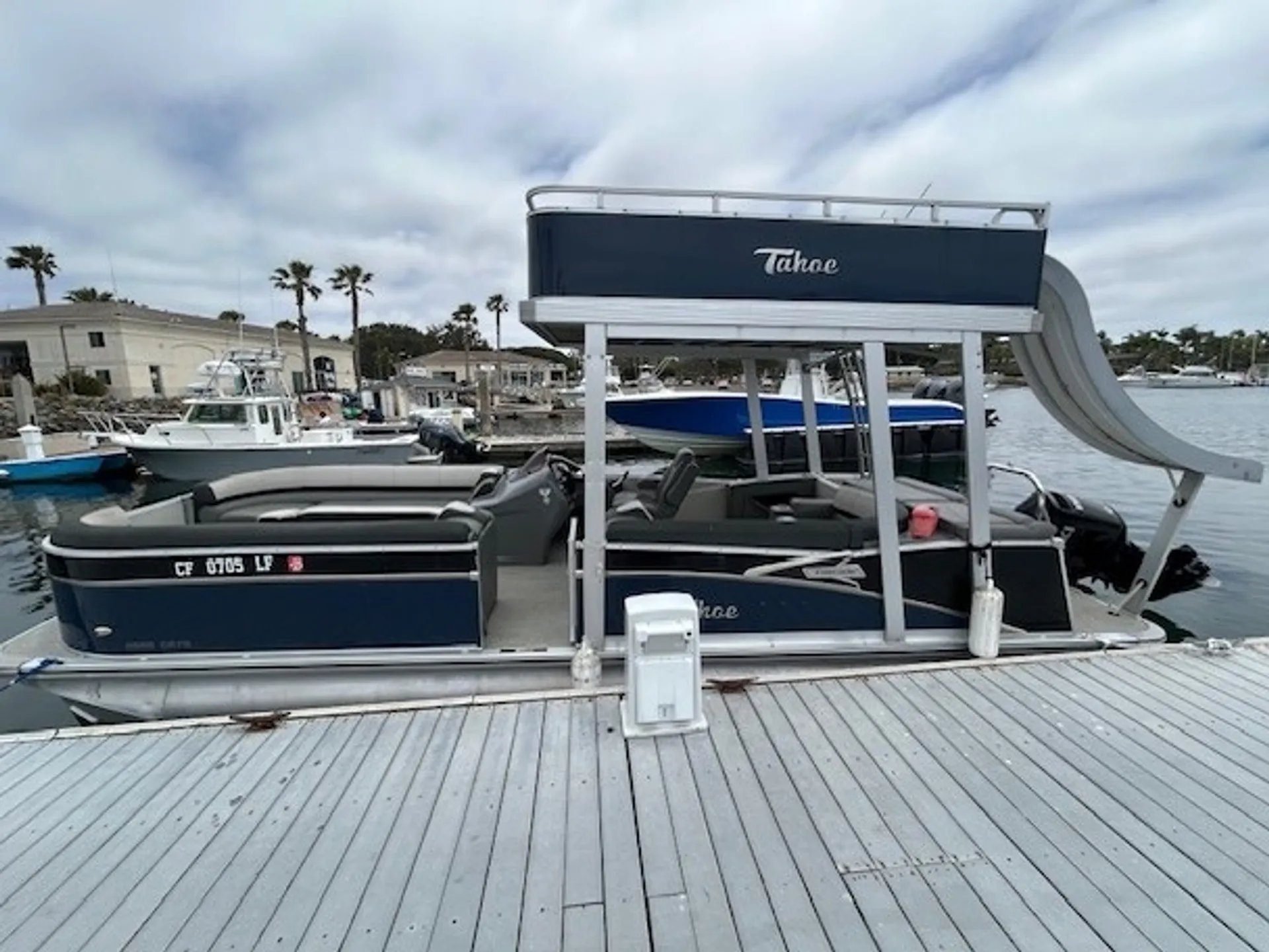  25ft Double Decker Tritoon Party Barge with a slide - Lake Pleasant