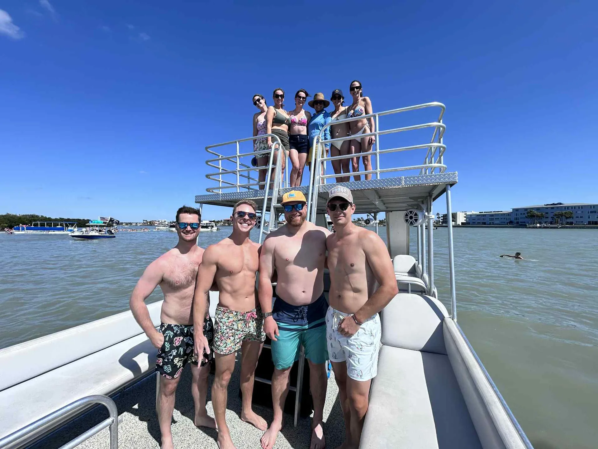 25' Ultimate Party Barge With Water Slide🛝, Music🎶, Games for 12 ppl