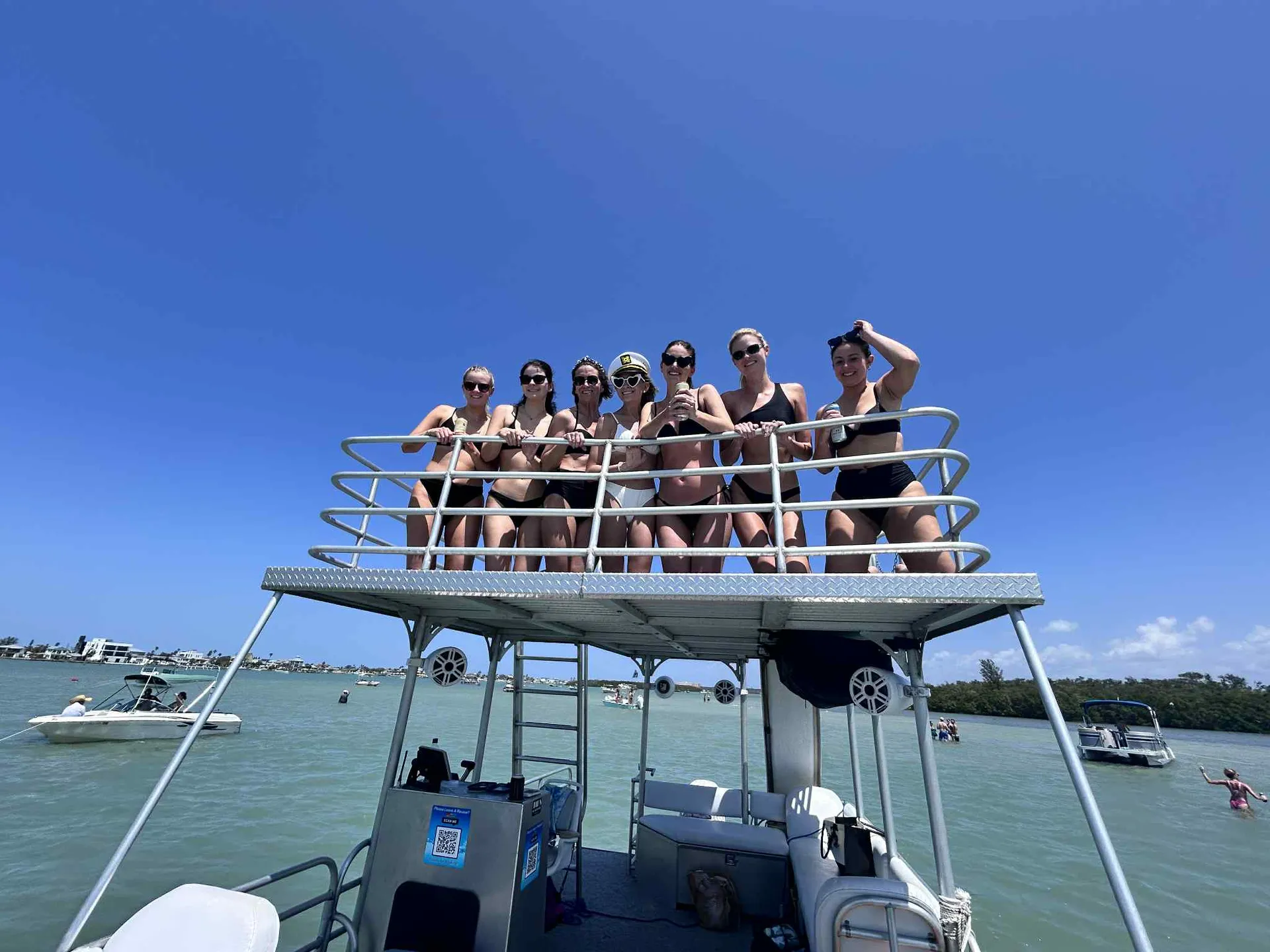 25' Ultimate Party Barge With Water Slide🛝, Music🎶, Games for 12 ppl