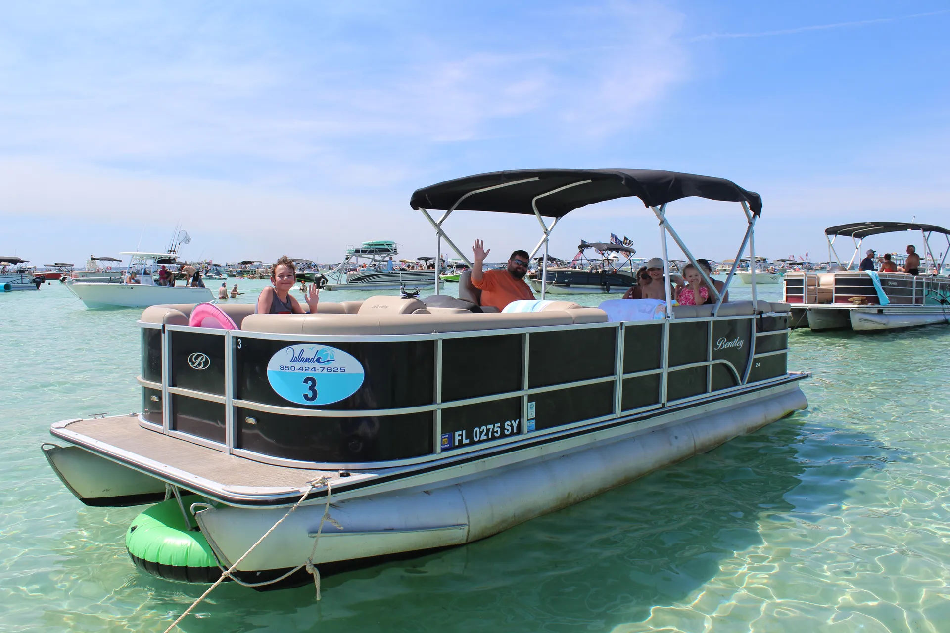 Smooth Sailin' to Crab Island - Pontoon Perfection on Okaloosa Island