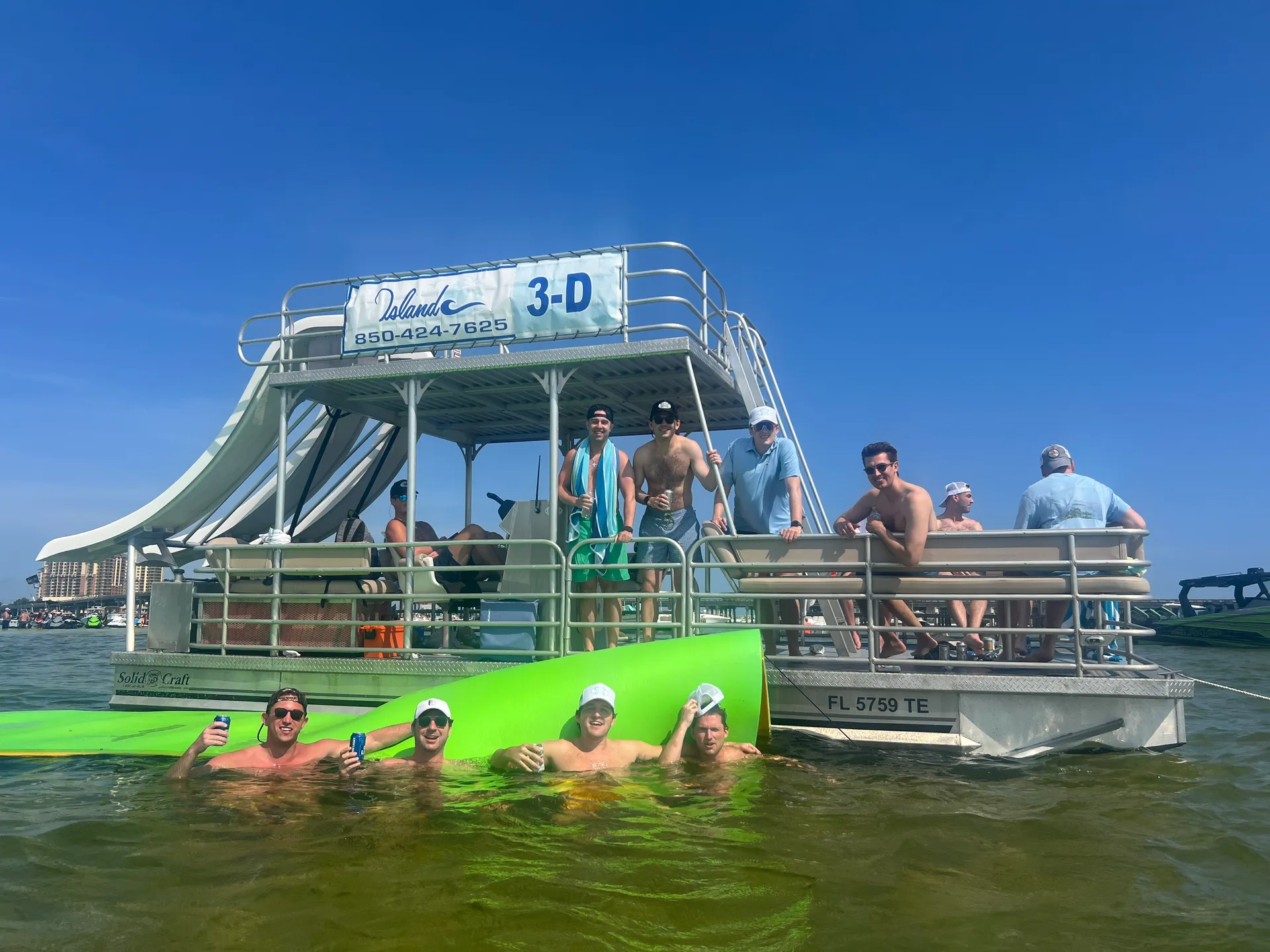 Slide, Cruise, and Chill - Triple Waterslide Double-Decker Adventure!