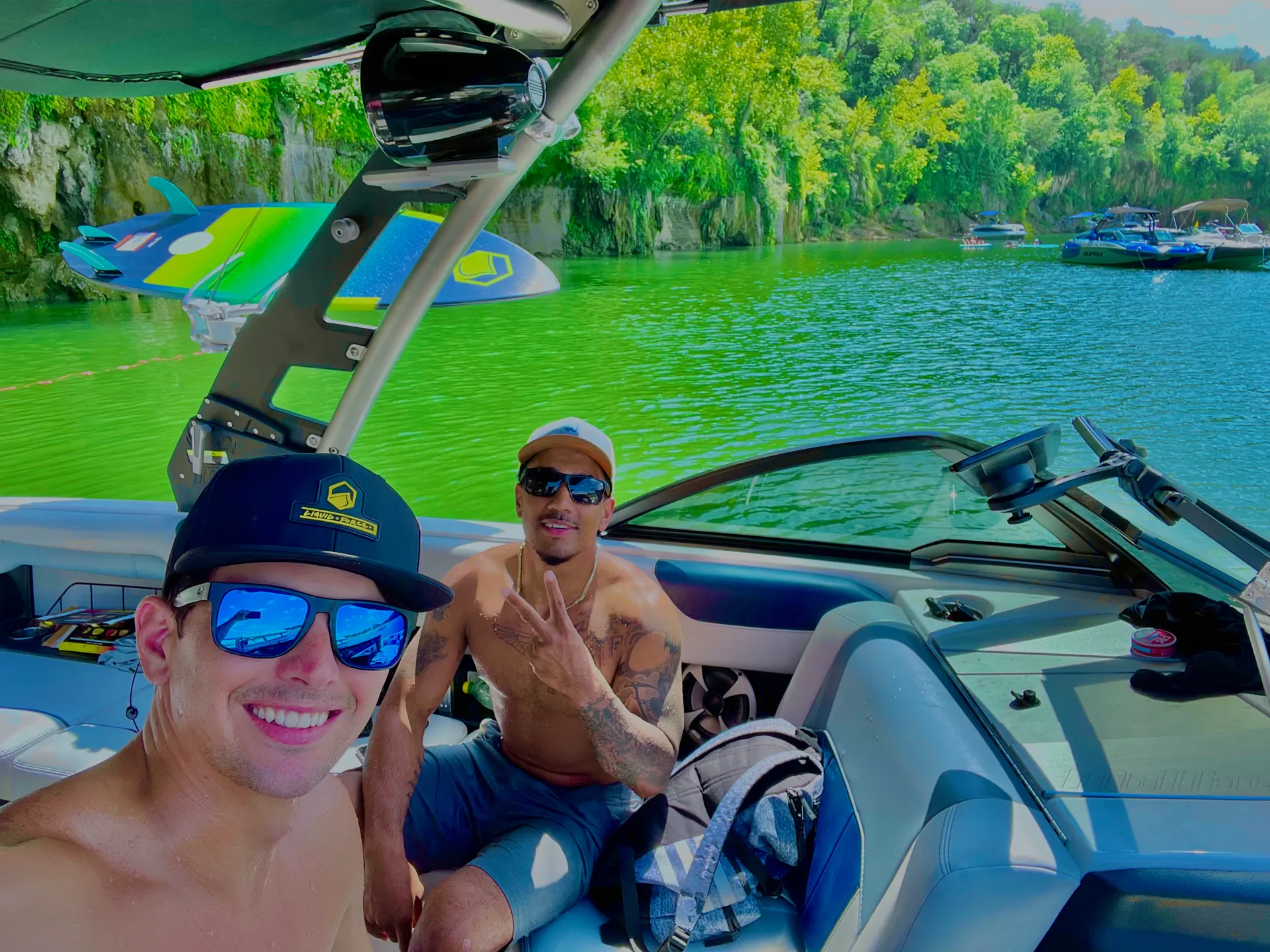 The best Wake Surfing and Wakeboarding boat in Lake Travis!!