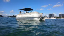 Beautiful New Roomy Tritoon with Licensed Captain  boat photo