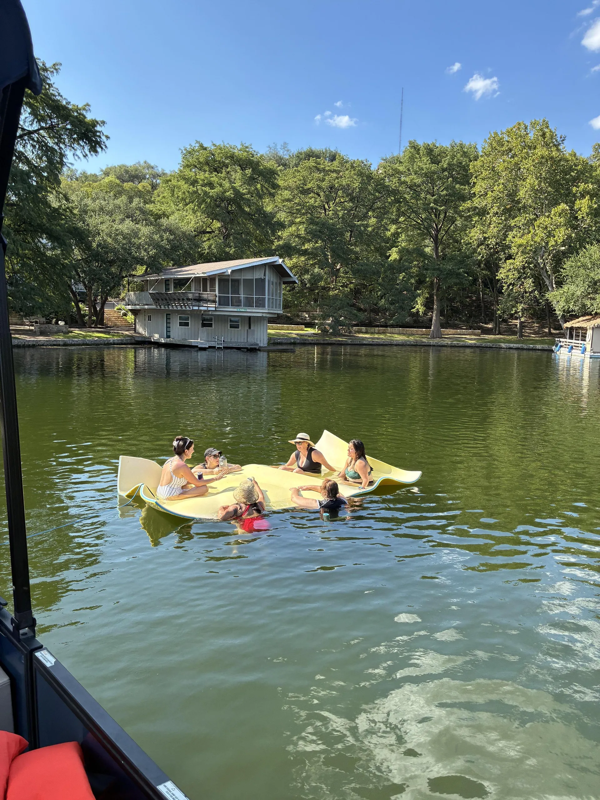 25ft Lake Austin Captained Pontoon – Scenic Cruise and Swimming