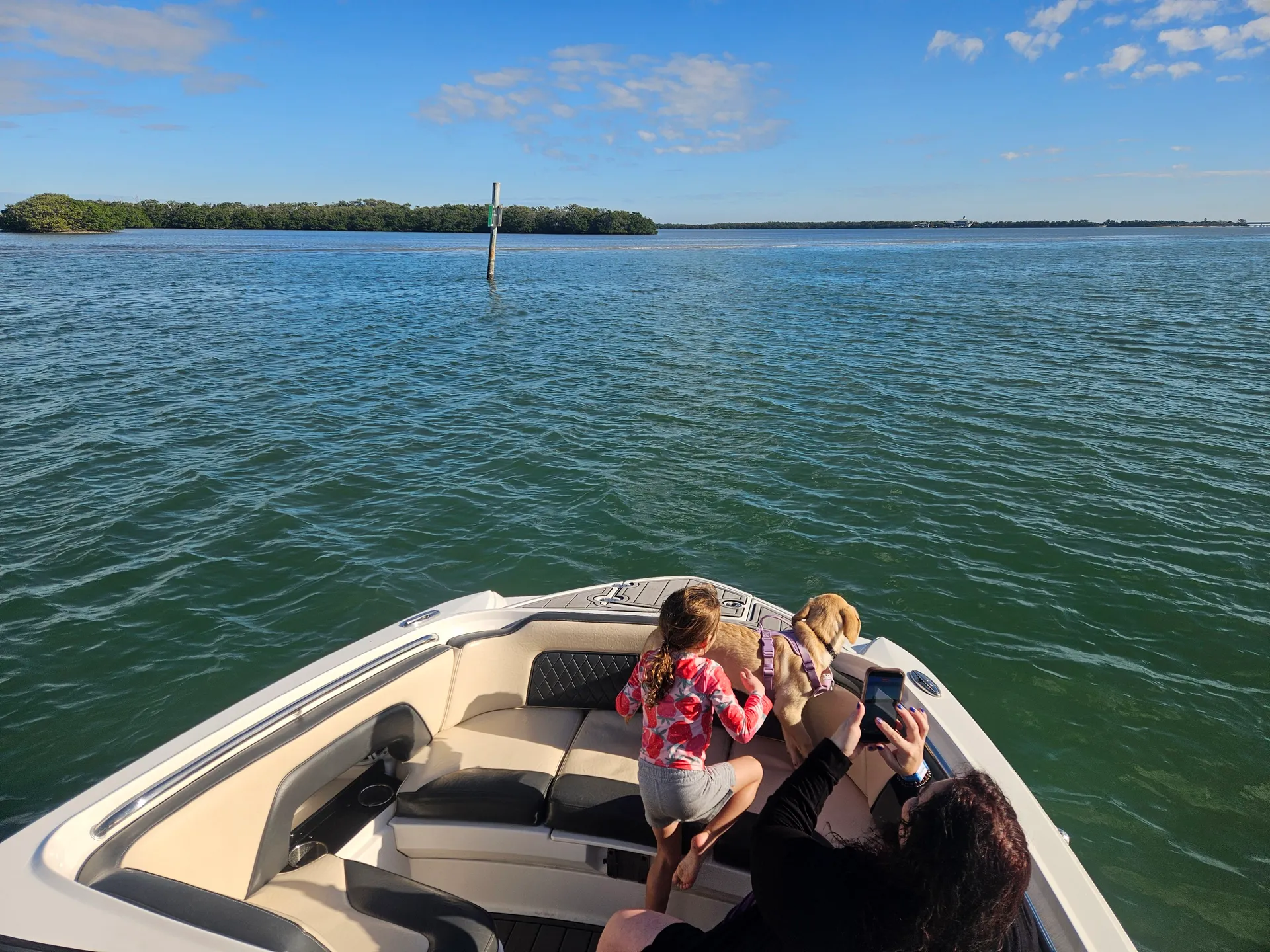 Boat tour for watersports, snorkeling, shelling, dolphins and sunsets 