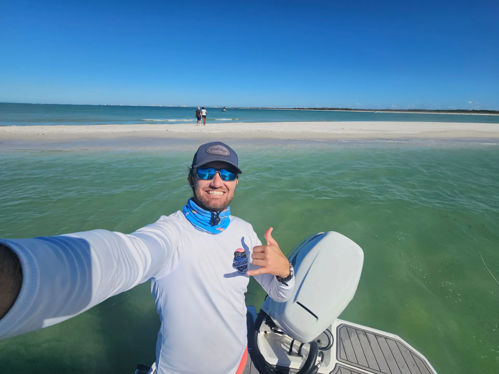 Boat tour for watersports, snorkeling, shelling, dolphins and sunsets 