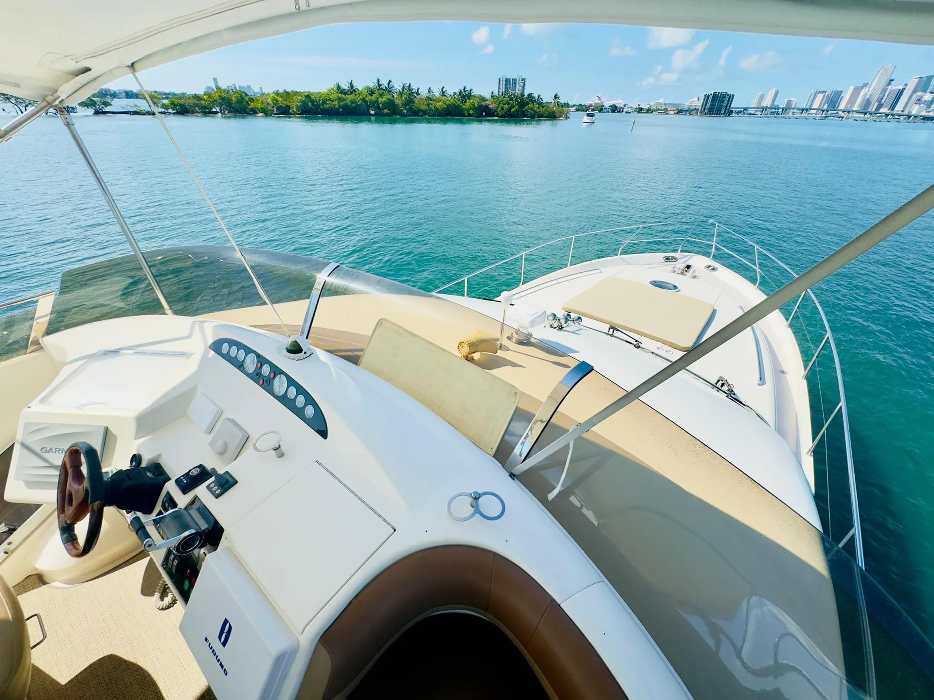 Enjoy "CANCUN" 65ft Viking Flybridge Yacht in Miami!