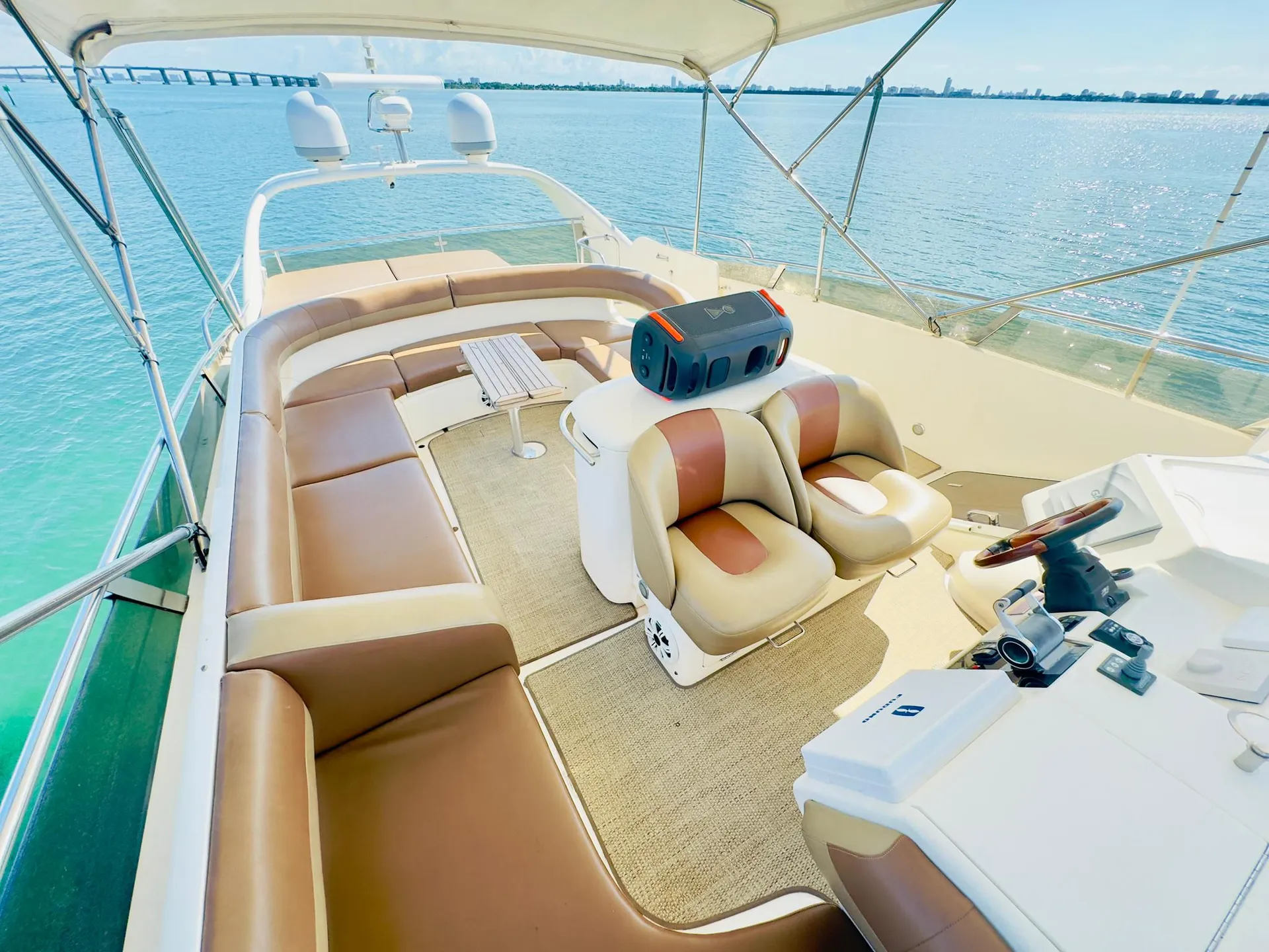 Enjoy "CANCUN" 65ft Viking Flybridge Yacht in Miami!