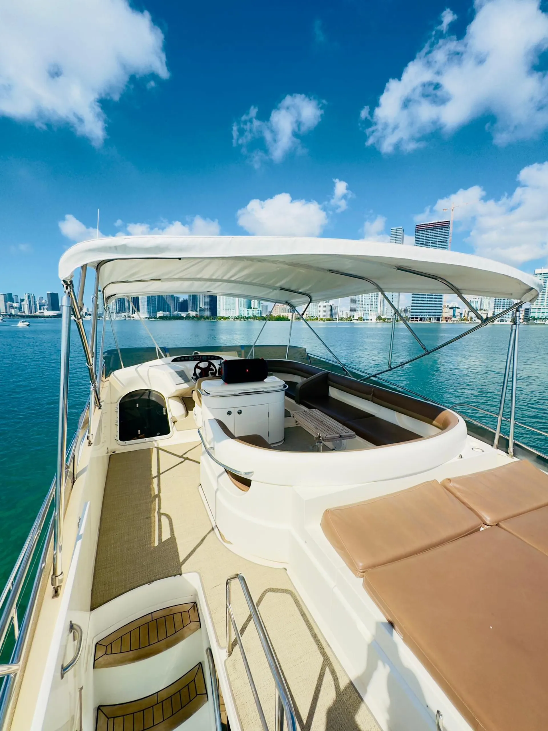 Enjoy "CANCUN" 65ft Viking Flybridge Yacht in Miami!