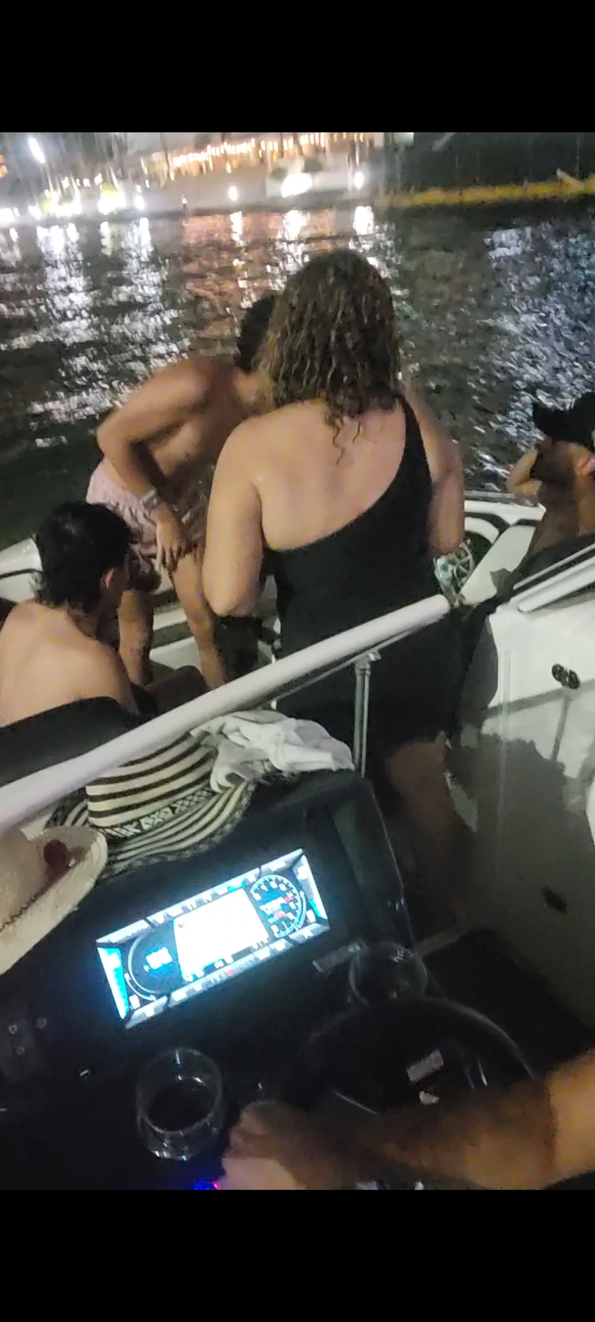 Yamaha 24' party boat wakeboarding