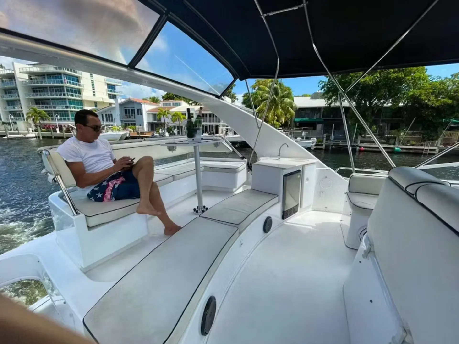Enjoy “OTTAWA” Silverton Flybridge 48ft Luxury Yacht in Miami!