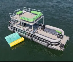 Double Decker Pontoon With Slide – Lake Austin boat photo