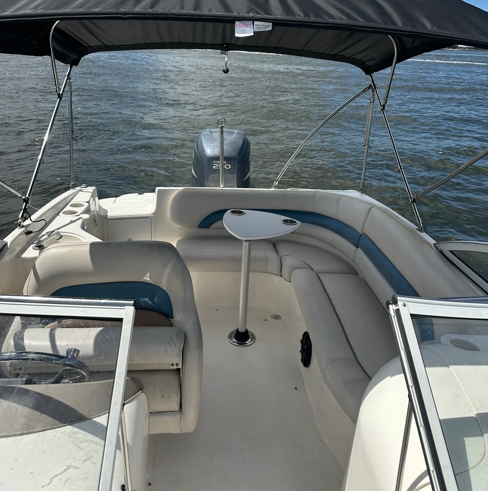 Hurricane SunDeck 237 with Yamaha 250 seating for up to 12