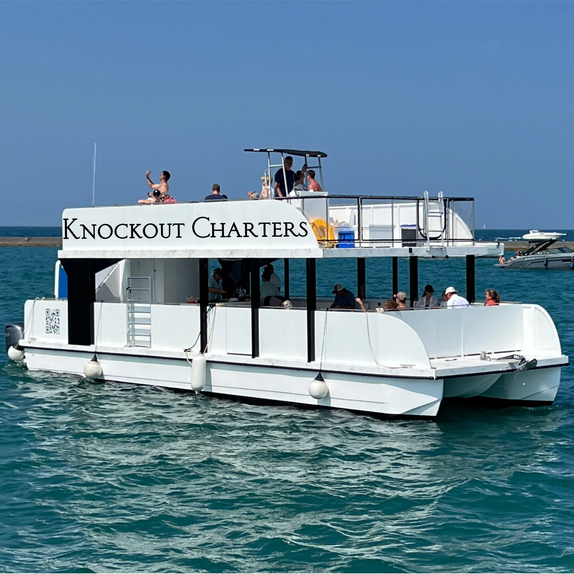 2025 Custom Built 45’ Double Decker Power Catamaran 44 passenger cap