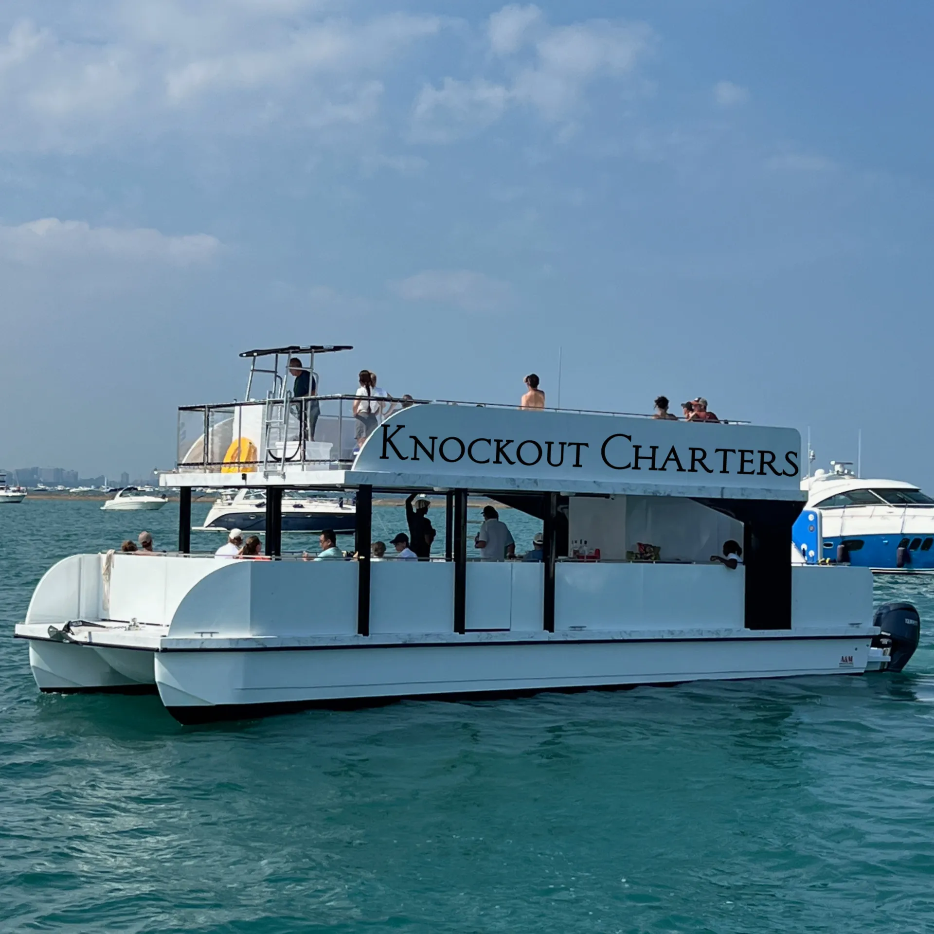 2025 Custom Built 45’ Double Decker Power Catamaran 44 passenger cap