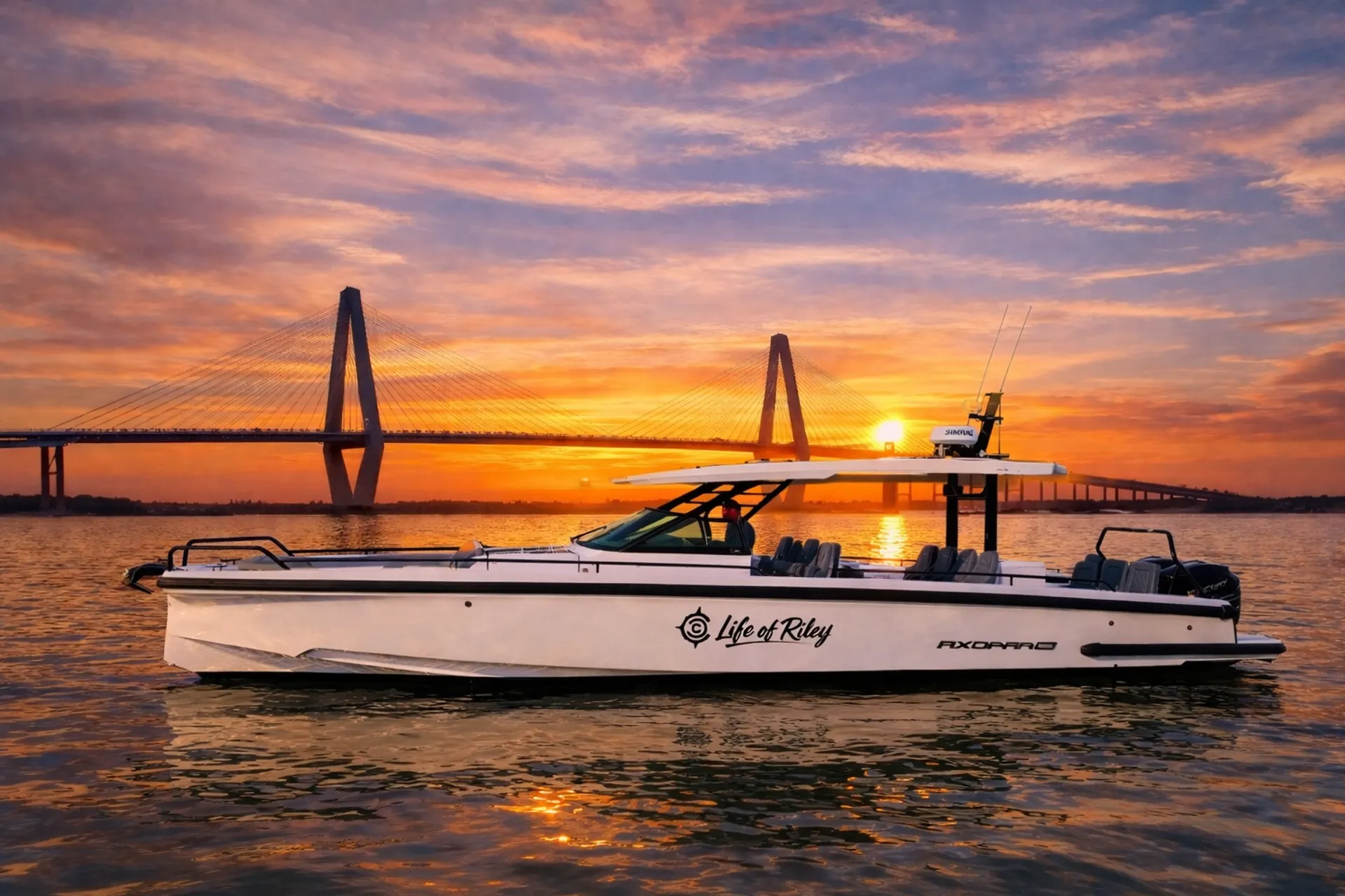 Brabus Axopar 37 Suntop up to 13 guests w/Restroom A/C and heat