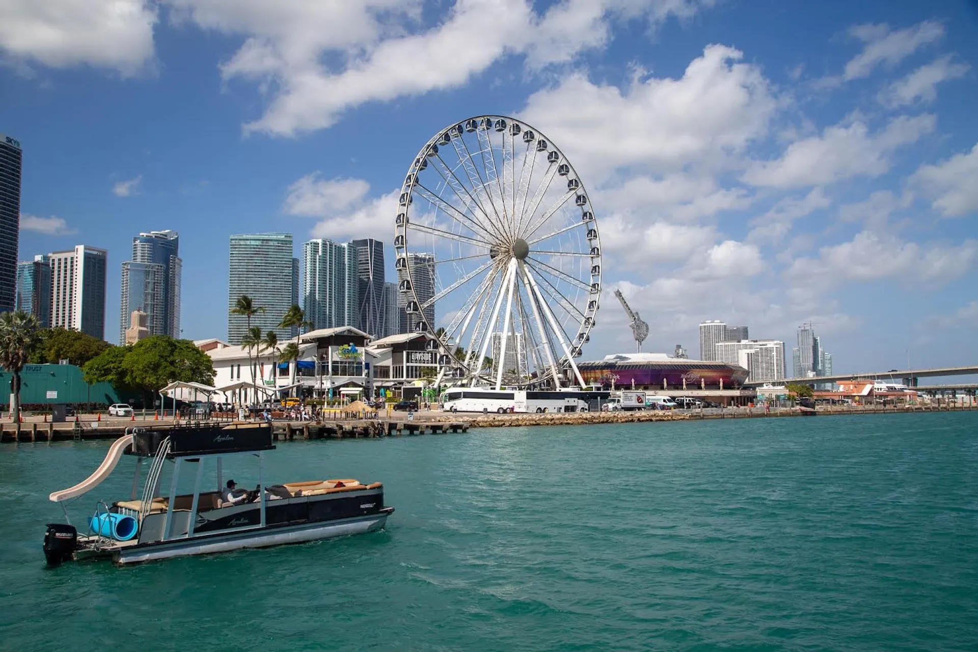 We Have Three27ft Double Deck Tritoons with Slide and Upperdeck Lounge