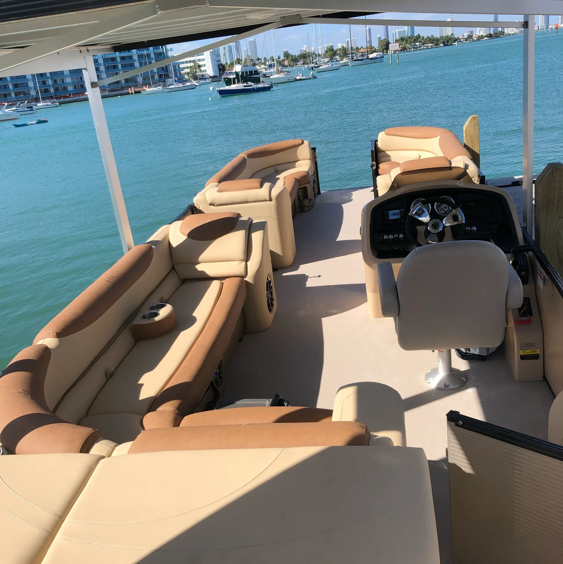 We Have Three27ft Double Deck Tritoons with Slide and Upperdeck Lounge