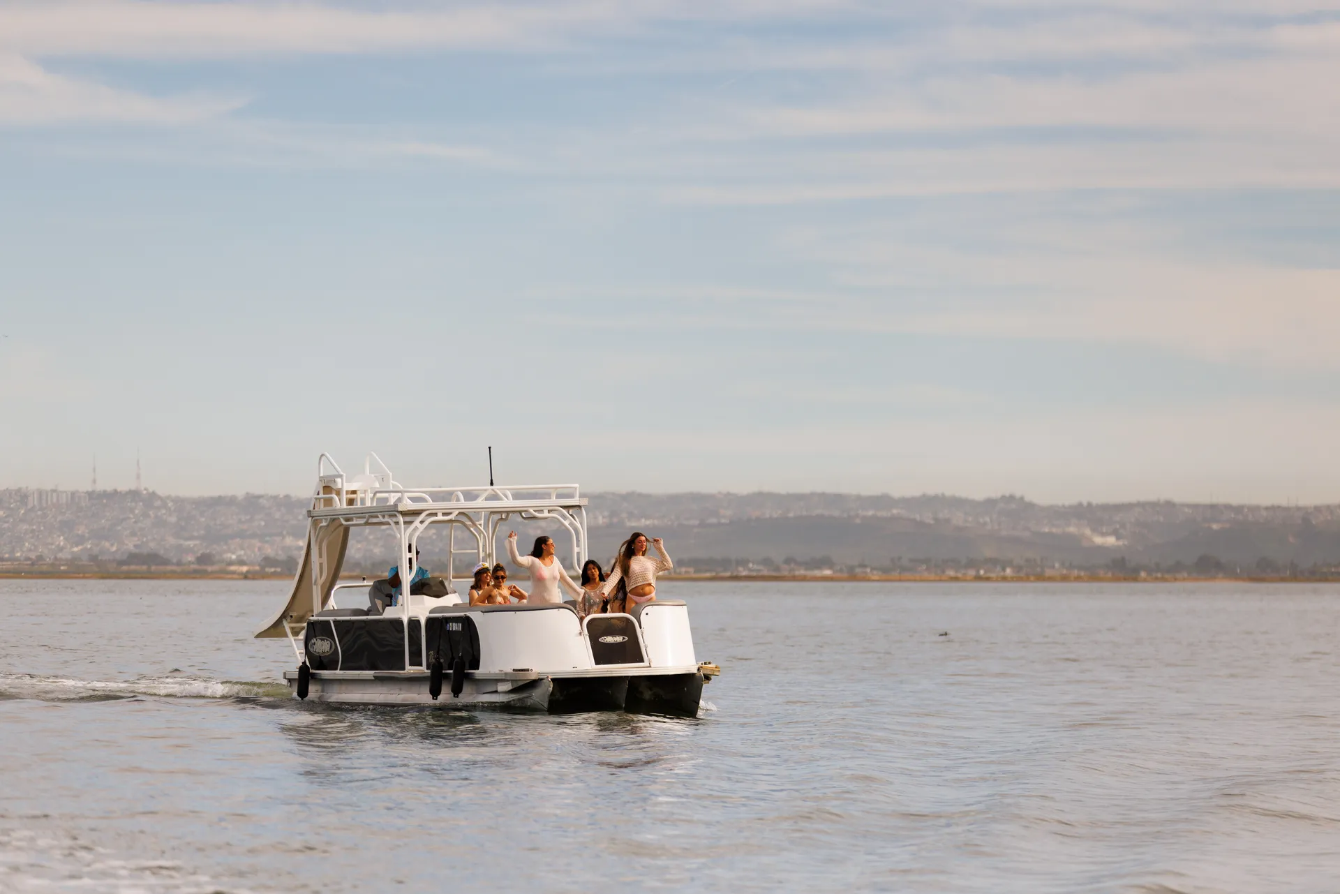 Double Decker Party Pontoon w/ Slide | Licensed Port of SD Charter
