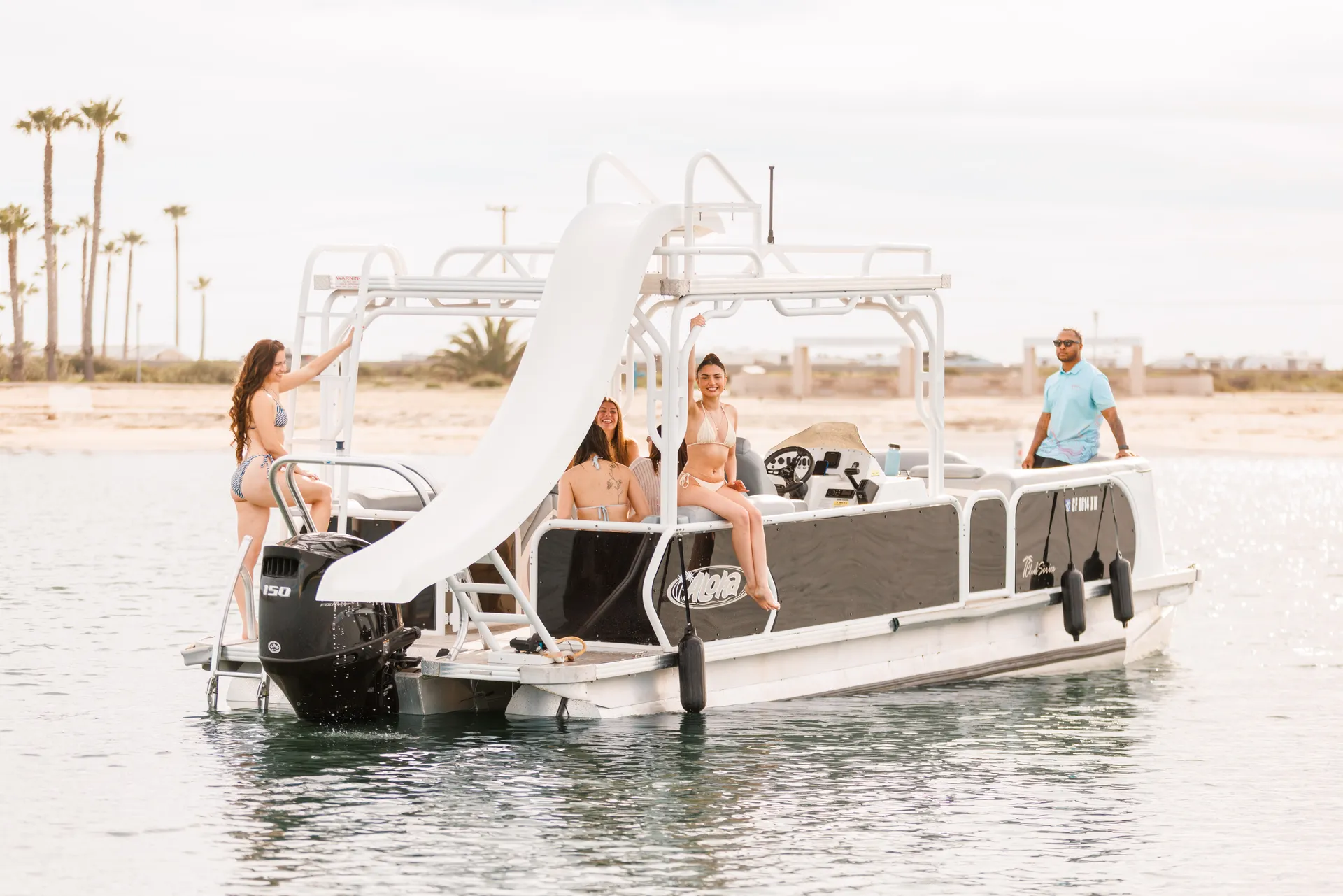 Double Decker Party Pontoon w/ Slide | Licensed Port of SD Charter