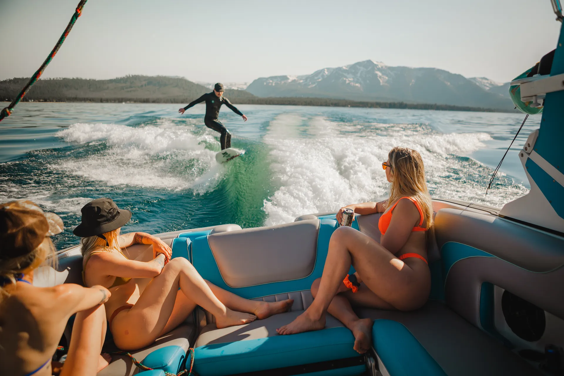 New Wakesurf Boat on Lake Tahoe | 23 foot MB B52: the best surf wave!