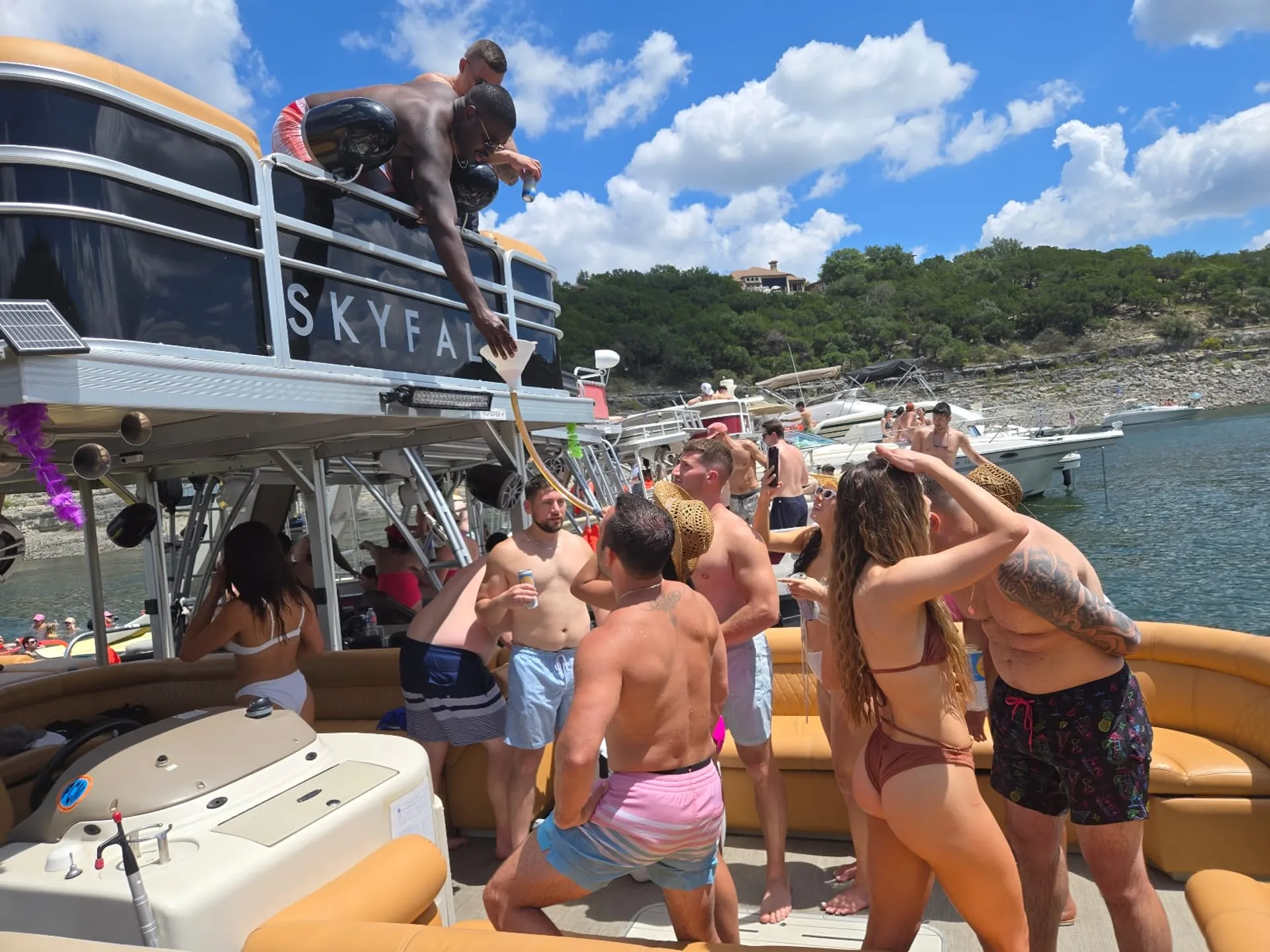 29.5 Solid Craft Double-deck Party Boat with Slide