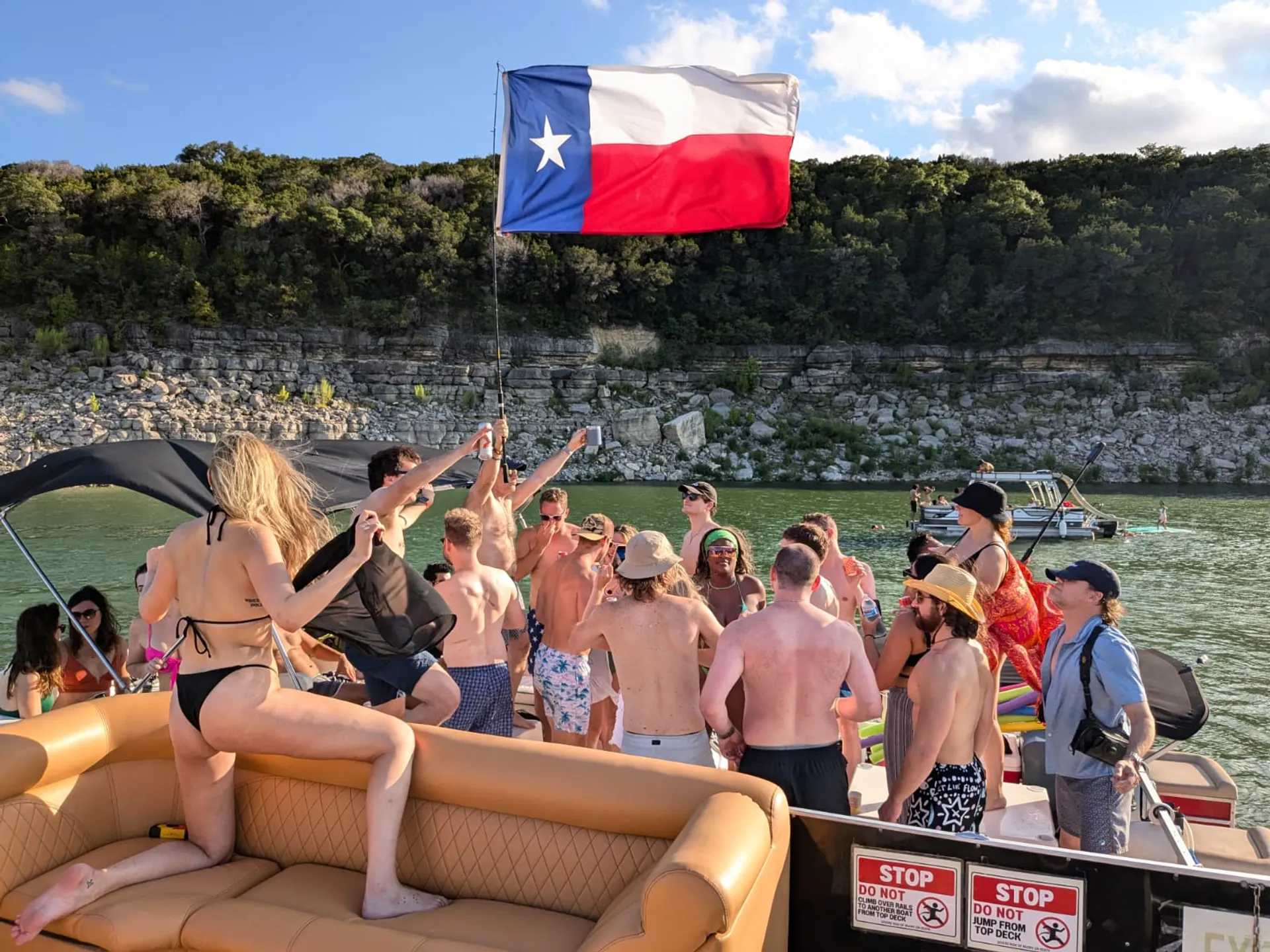 29.5 Solid Craft Double-deck Party Boat with Slide