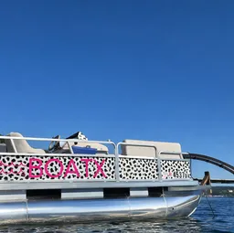 "the cow" 12 person party barge lake austin boat photo