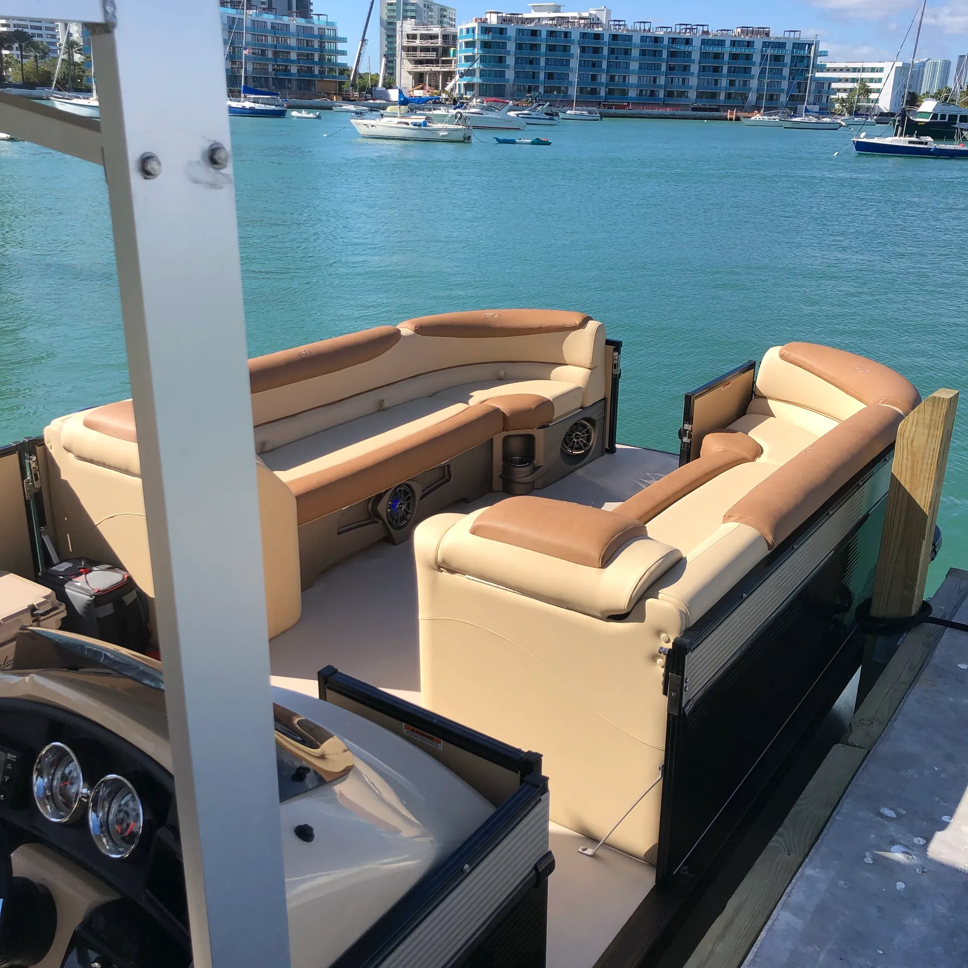 We Have Three27ft Double Deck Tritoons with Slide and Upperdeck Lounge