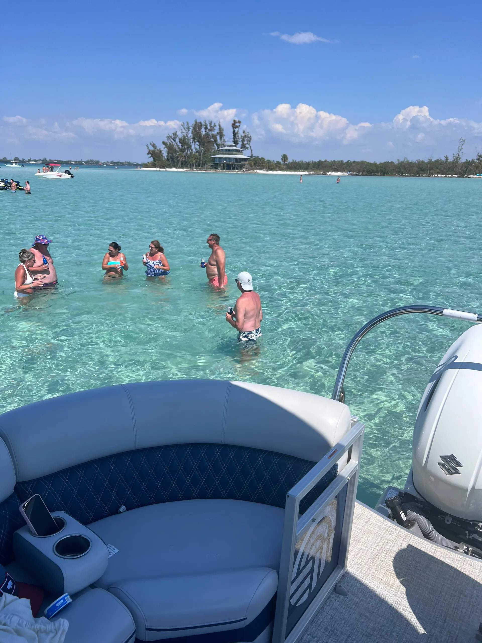 Brand NEW sleek Tritoon with fast comfort for up to 12 guests