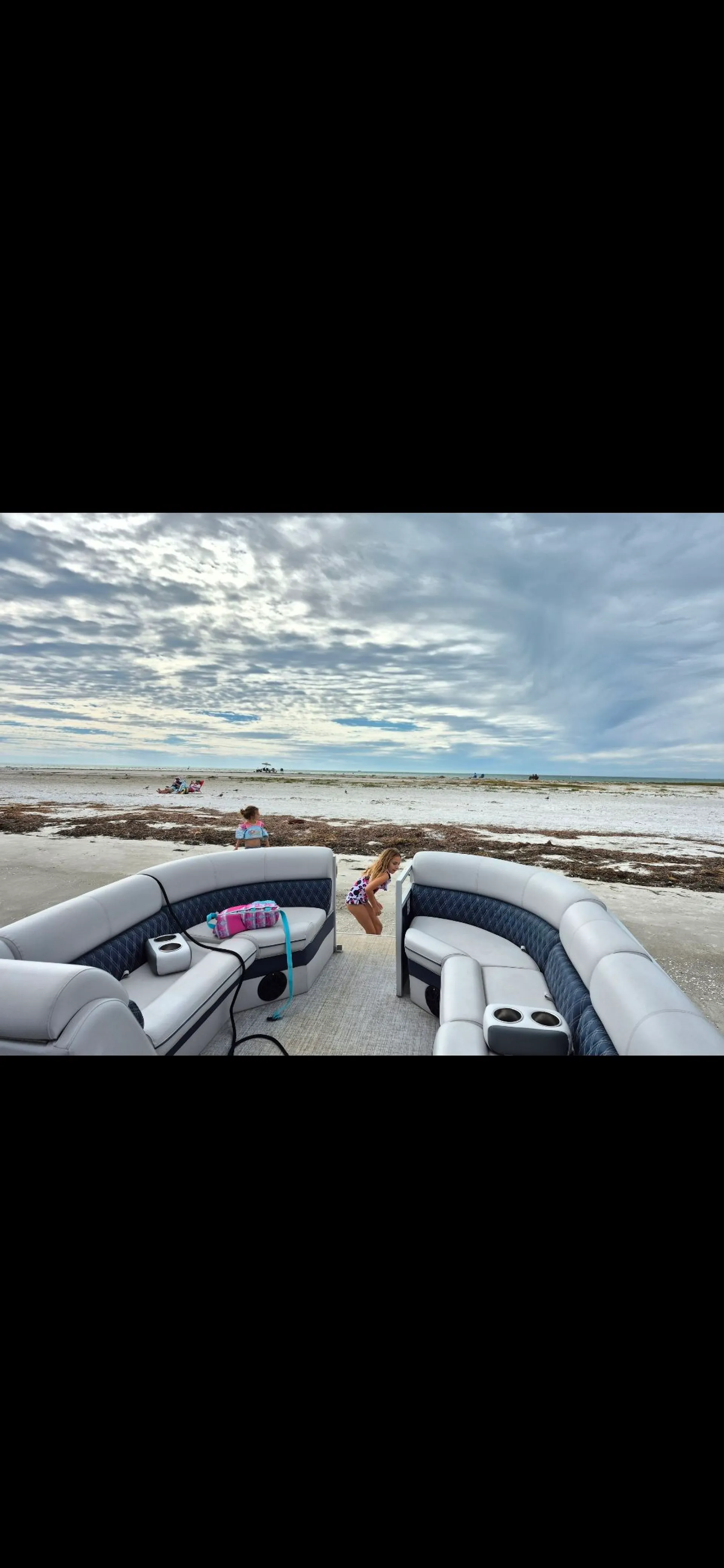 Brand NEW sleek Tritoon with fast comfort for up to 12 guests