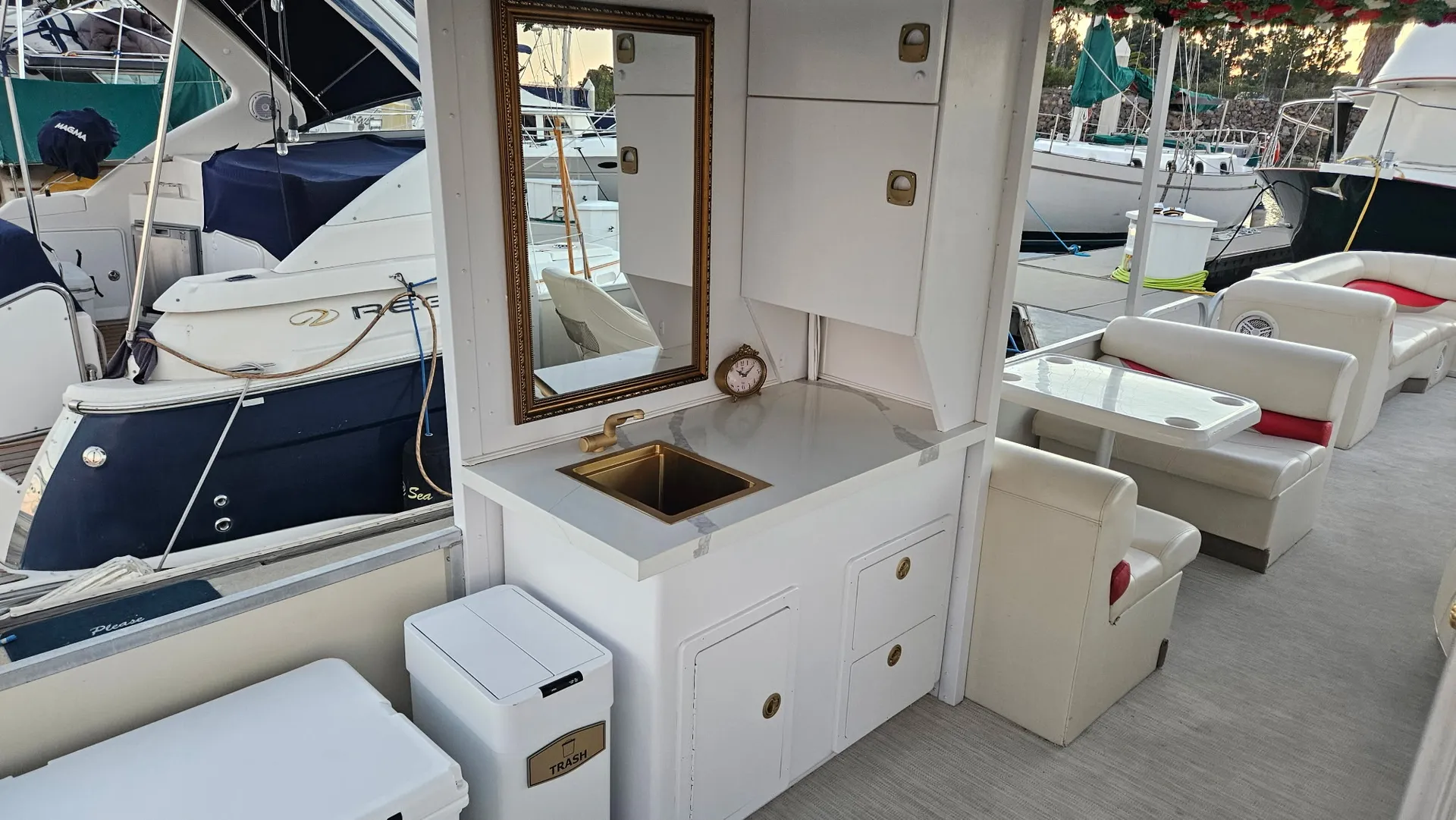 Double Decker Party Pontoon Boat in San Diego Bay - Up to 12 Guests!!!