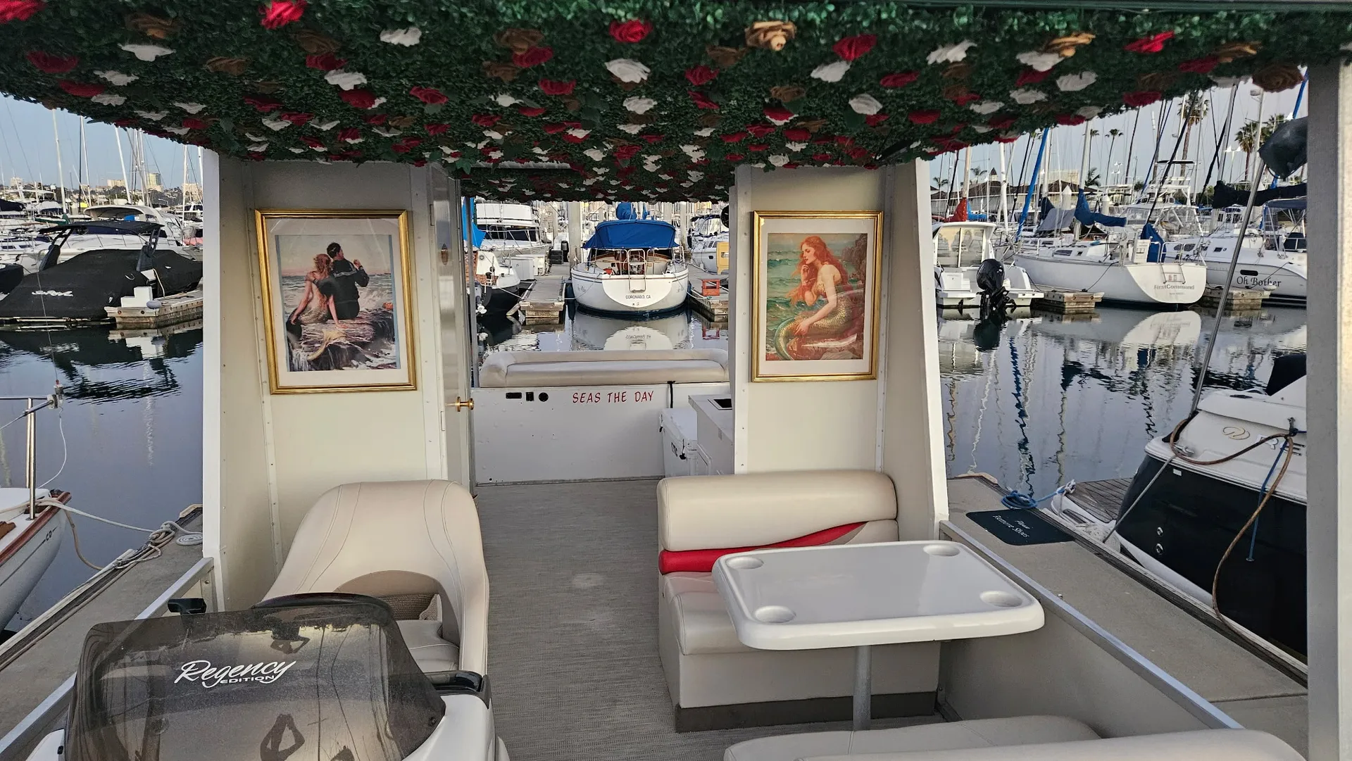 Double Decker Party Pontoon Boat in San Diego Bay - Up to 12 Guests!!!