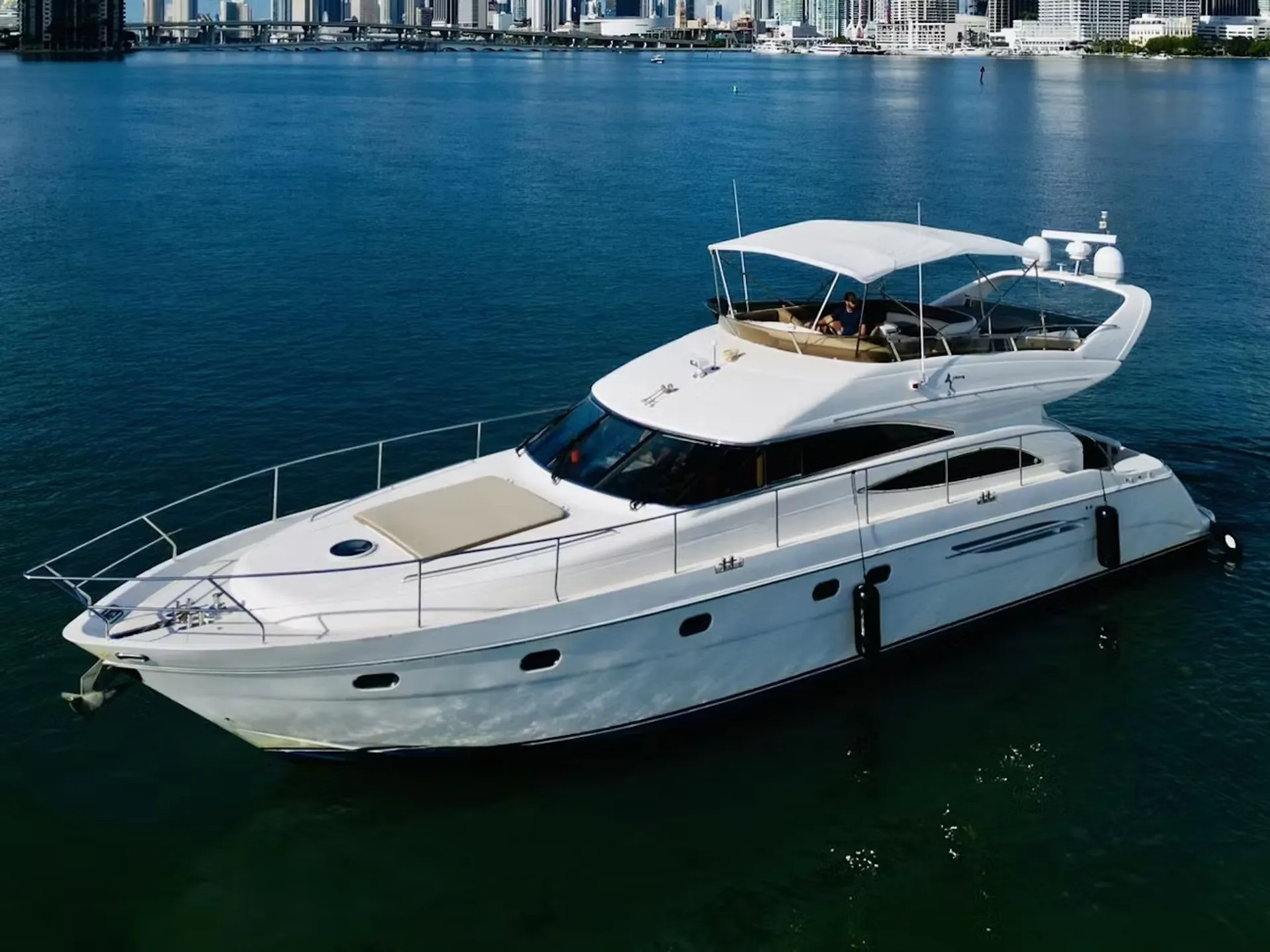 Enjoy "CANCUN" 65ft Viking Flybridge Yacht in Miami!