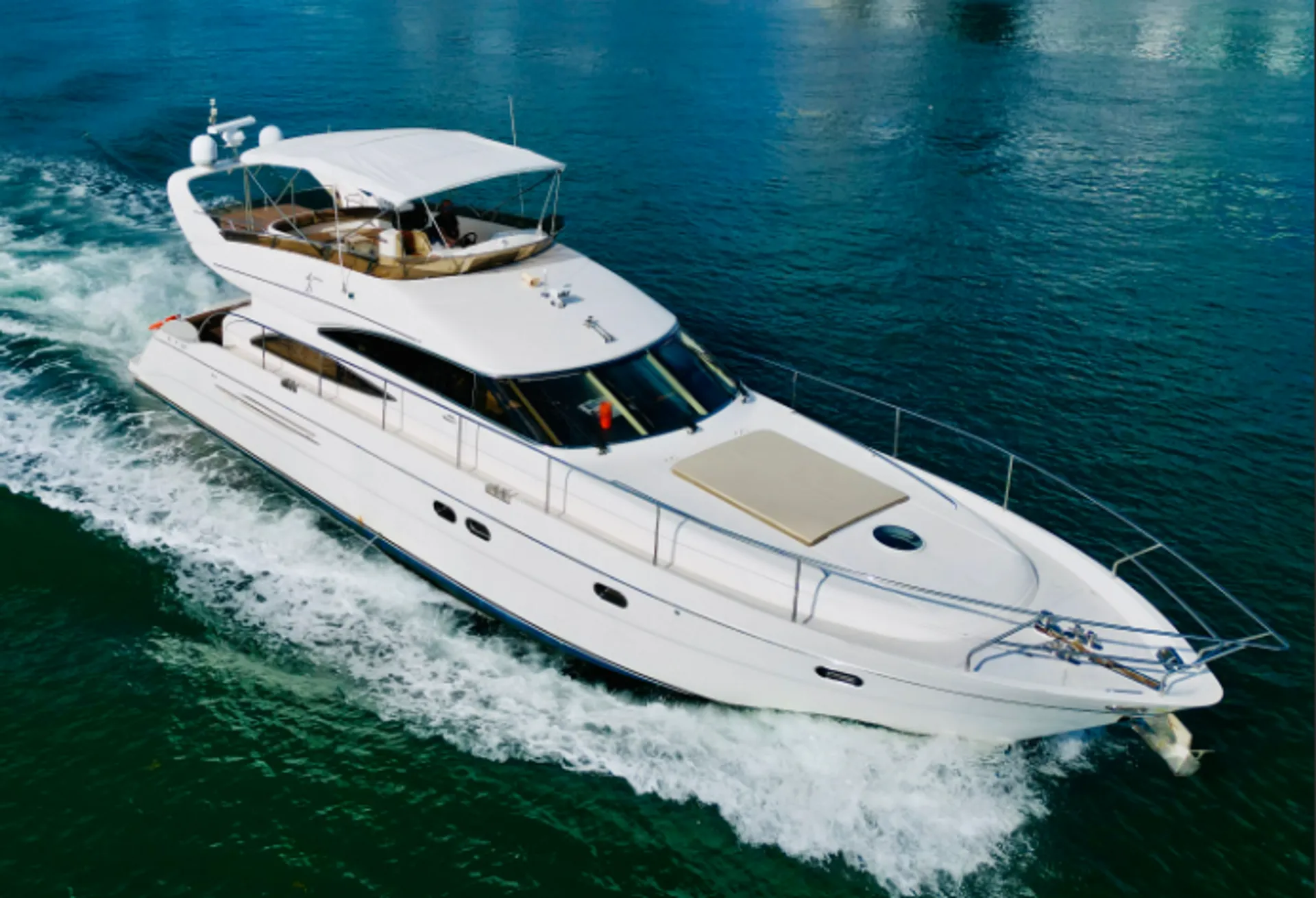 Enjoy "CANCUN" 65ft Viking Flybridge Yacht in Miami!