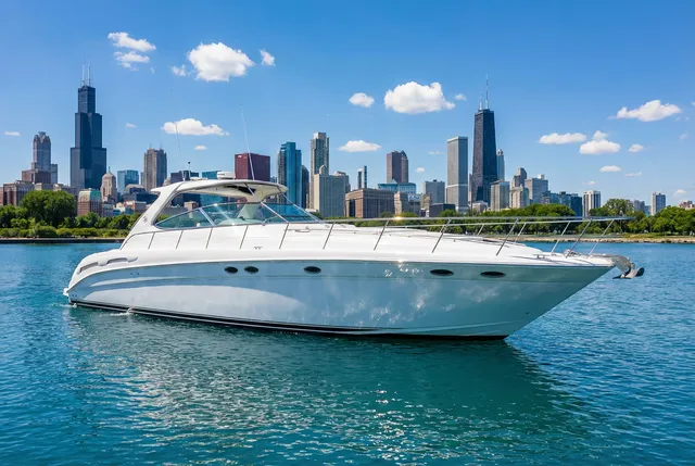 Rent a Sea Ray Boats express cruiser in Chicago, IL near me