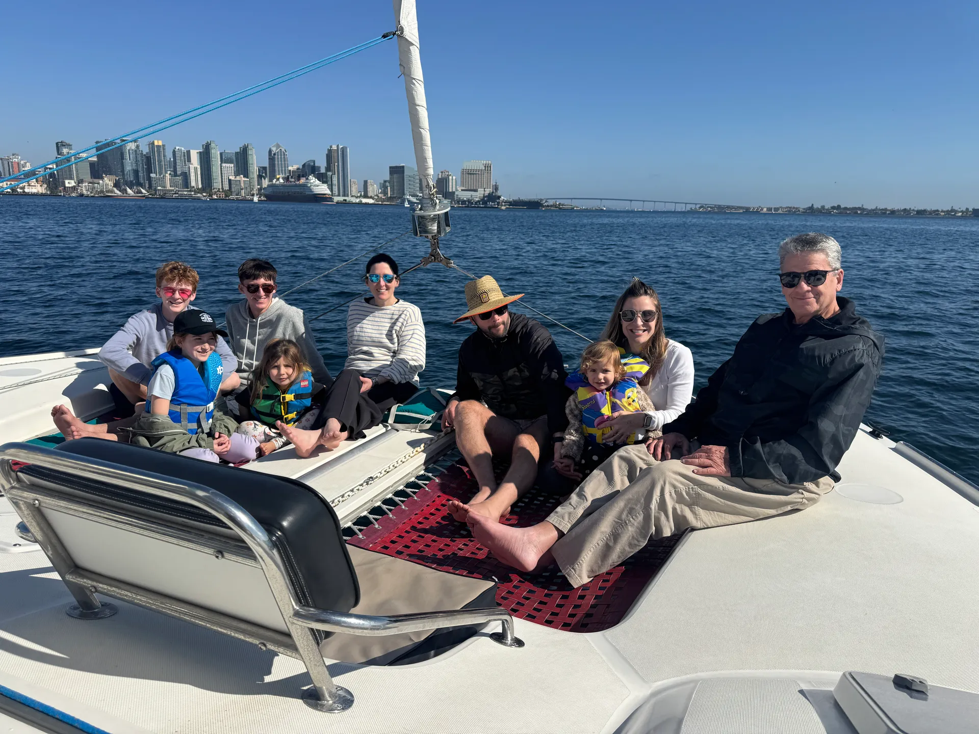 12 passengers: Captained Luxury Catamaran Sailing on San Diego Bay 