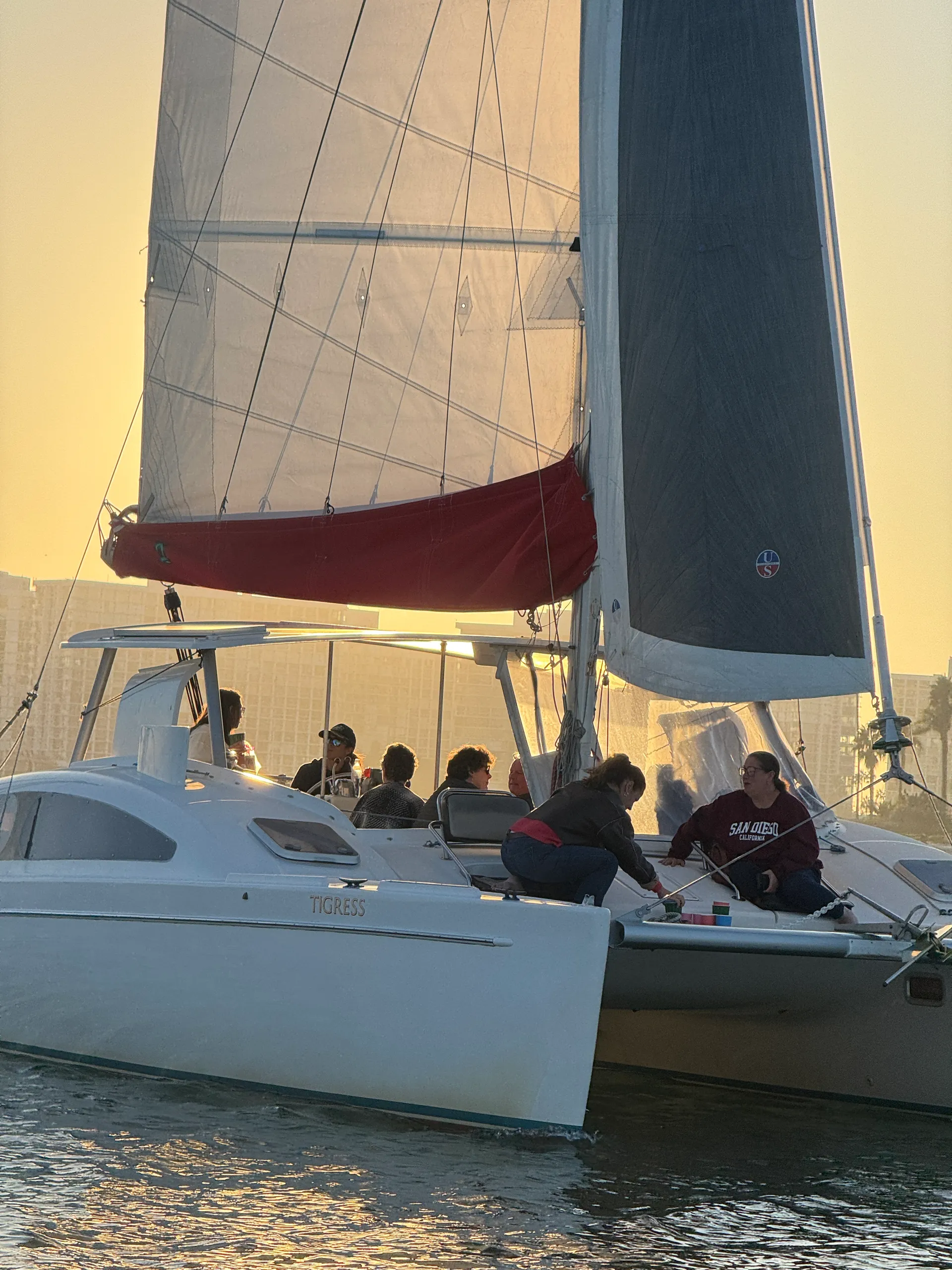 12 passengers: Captained Luxury Catamaran Sailing on San Diego Bay 