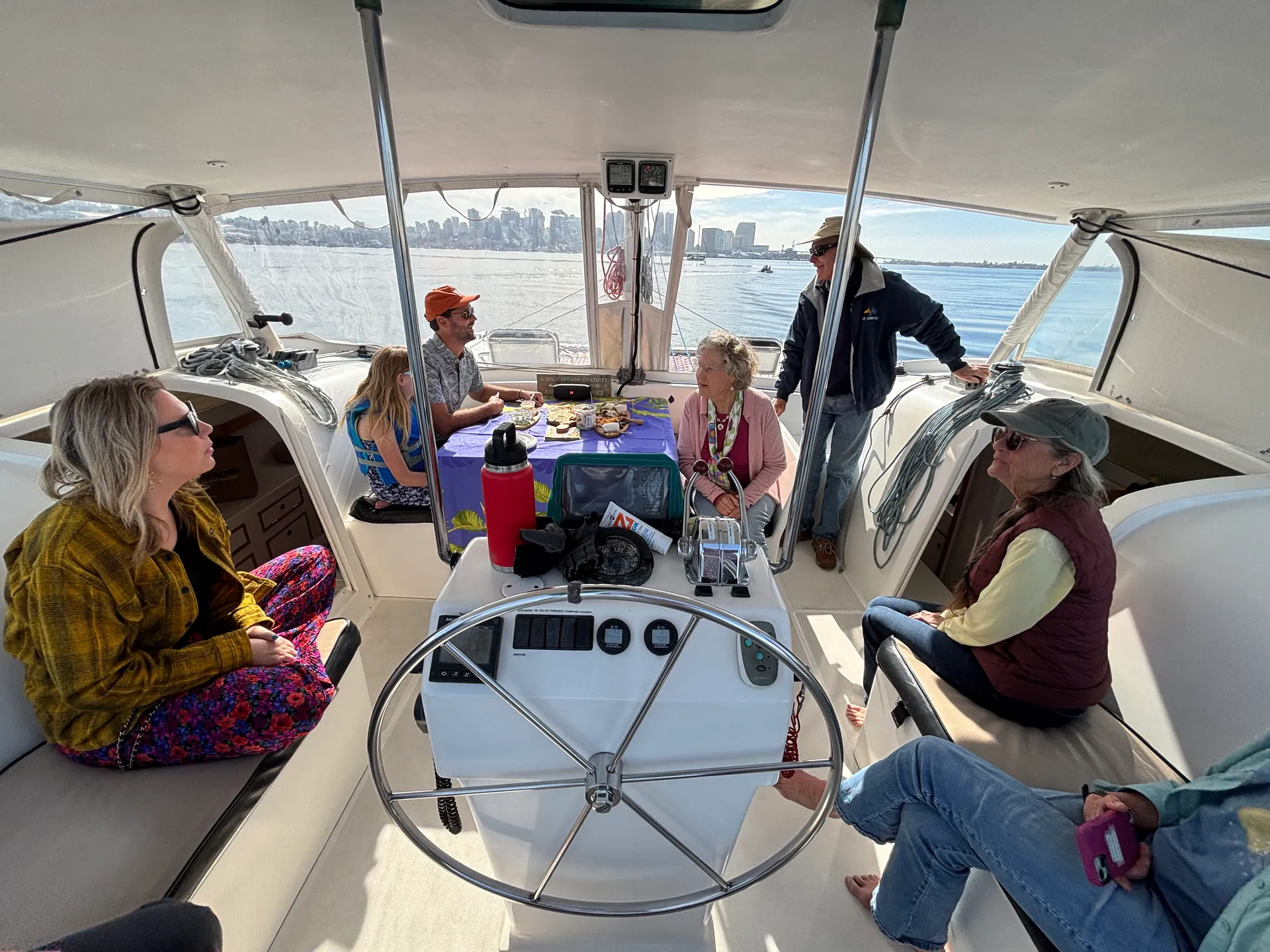 12 passengers: Captained Luxury Catamaran Sailing on San Diego Bay 