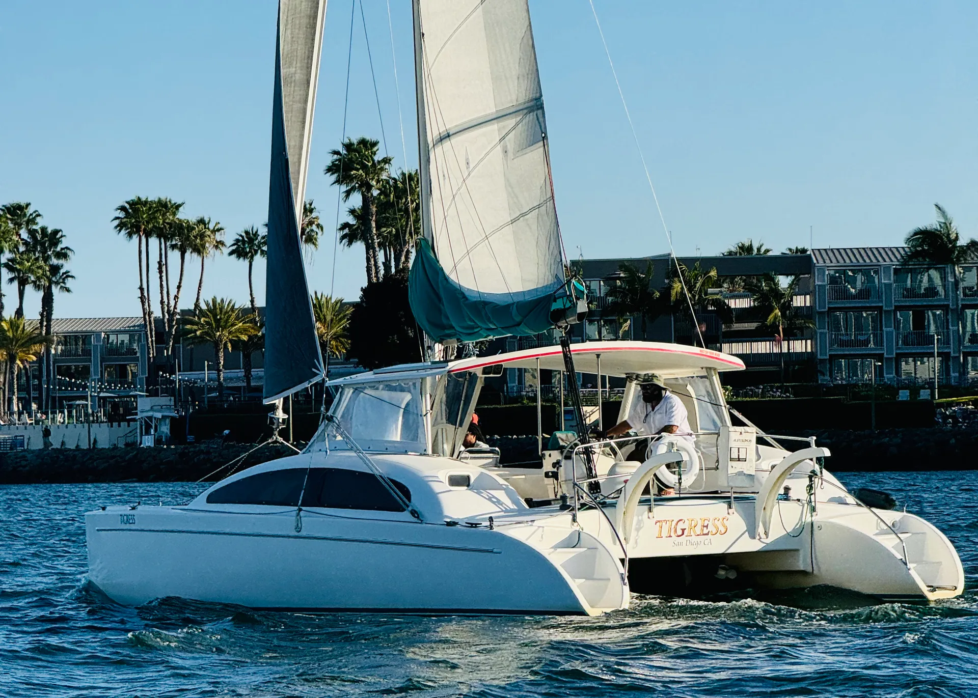 12 passengers: Captained Luxury Catamaran Sailing on San Diego Bay 