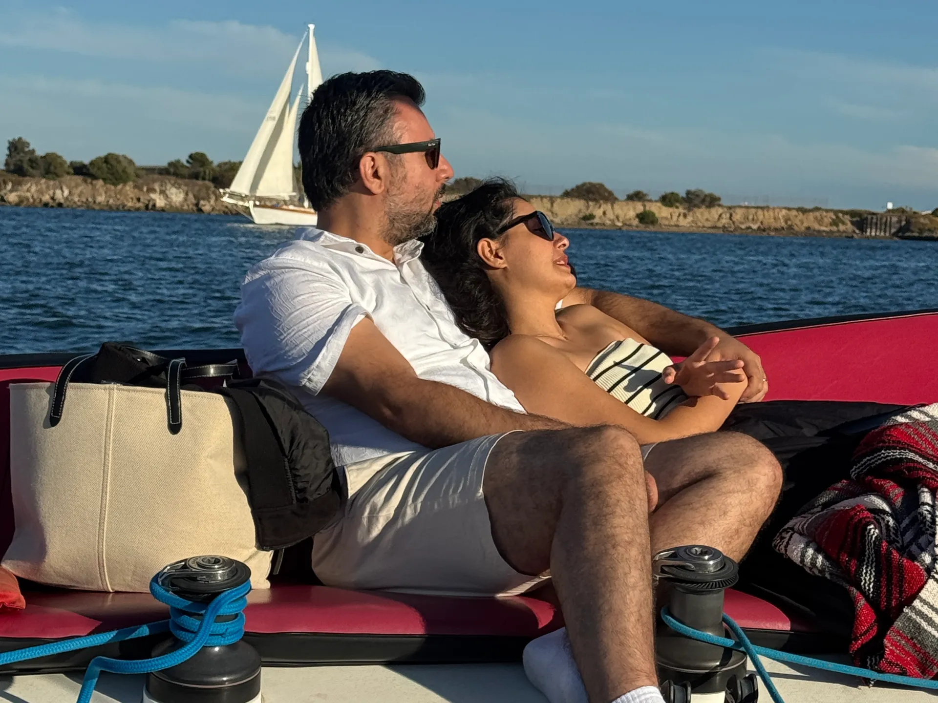 6 passengers:  Captained Catamaran Sailing on San Diego Bay w/Drinks