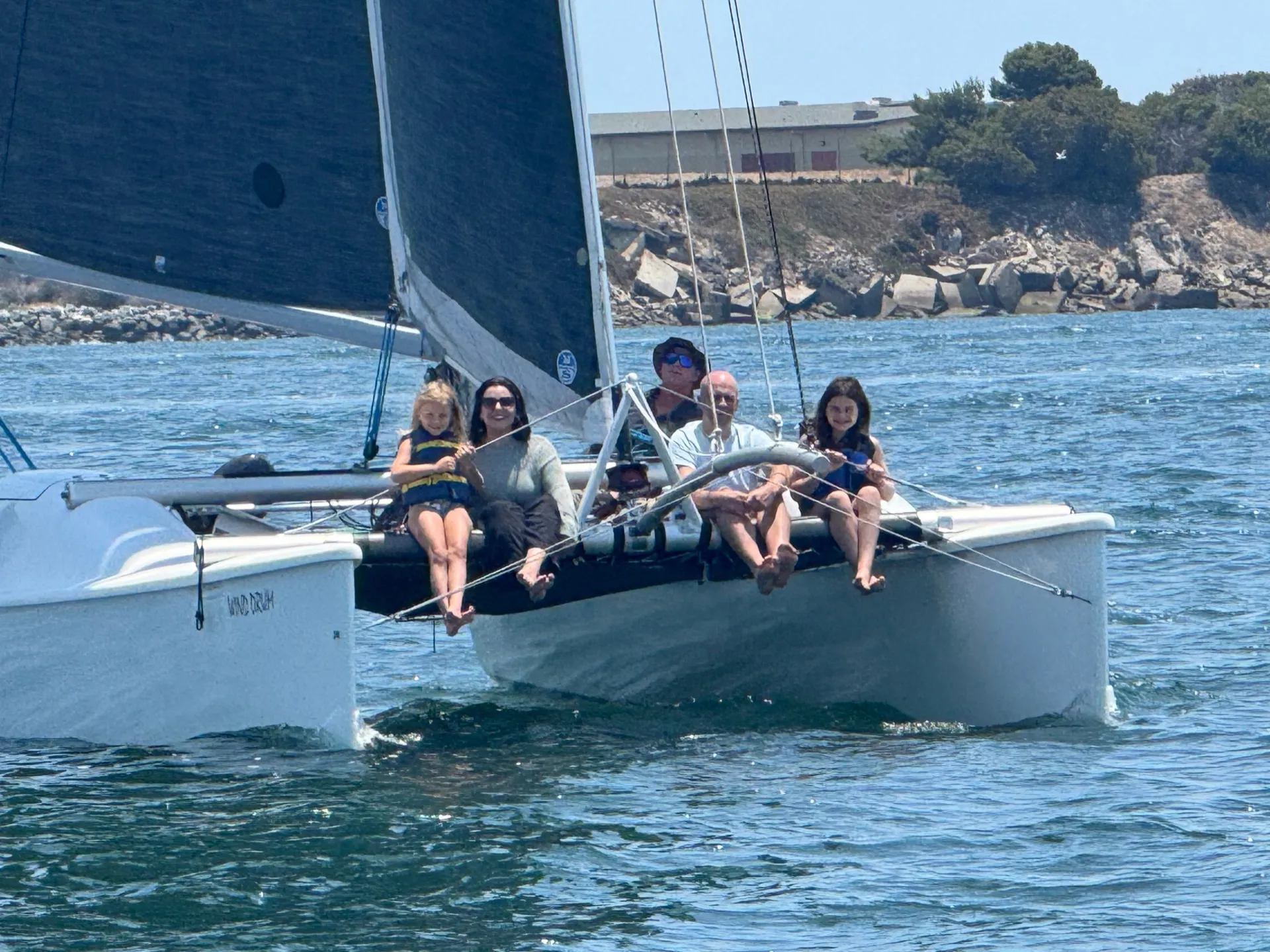 6 passengers:  Captained Catamaran Sailing on San Diego Bay w/Drinks