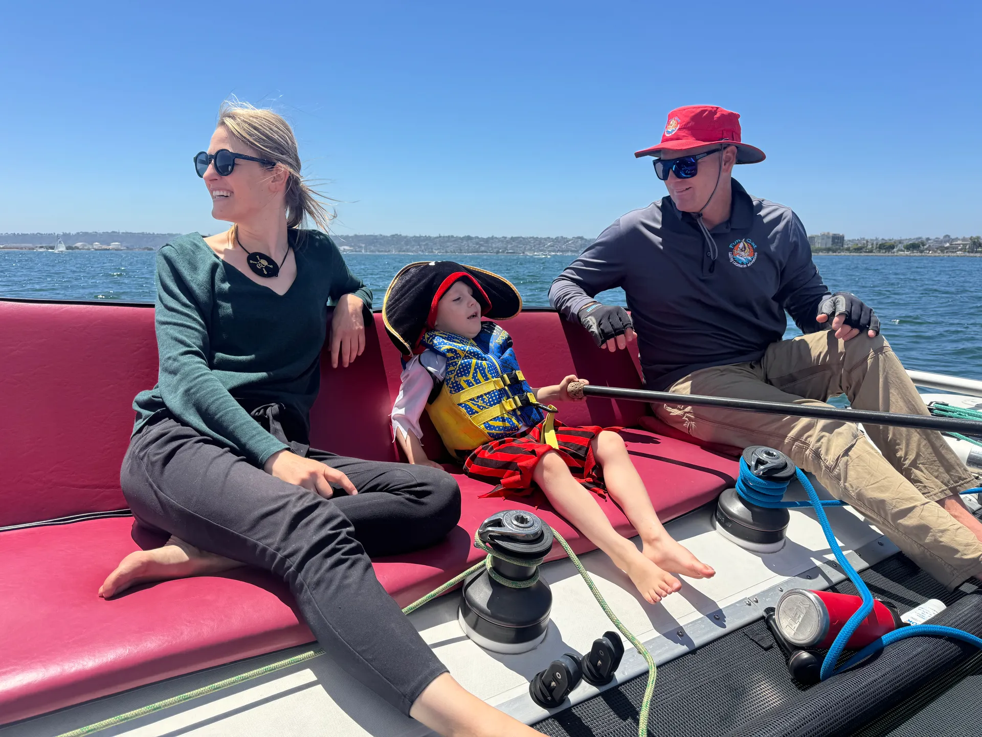 6 passengers:  Captained Catamaran Sailing on San Diego Bay w/Drinks