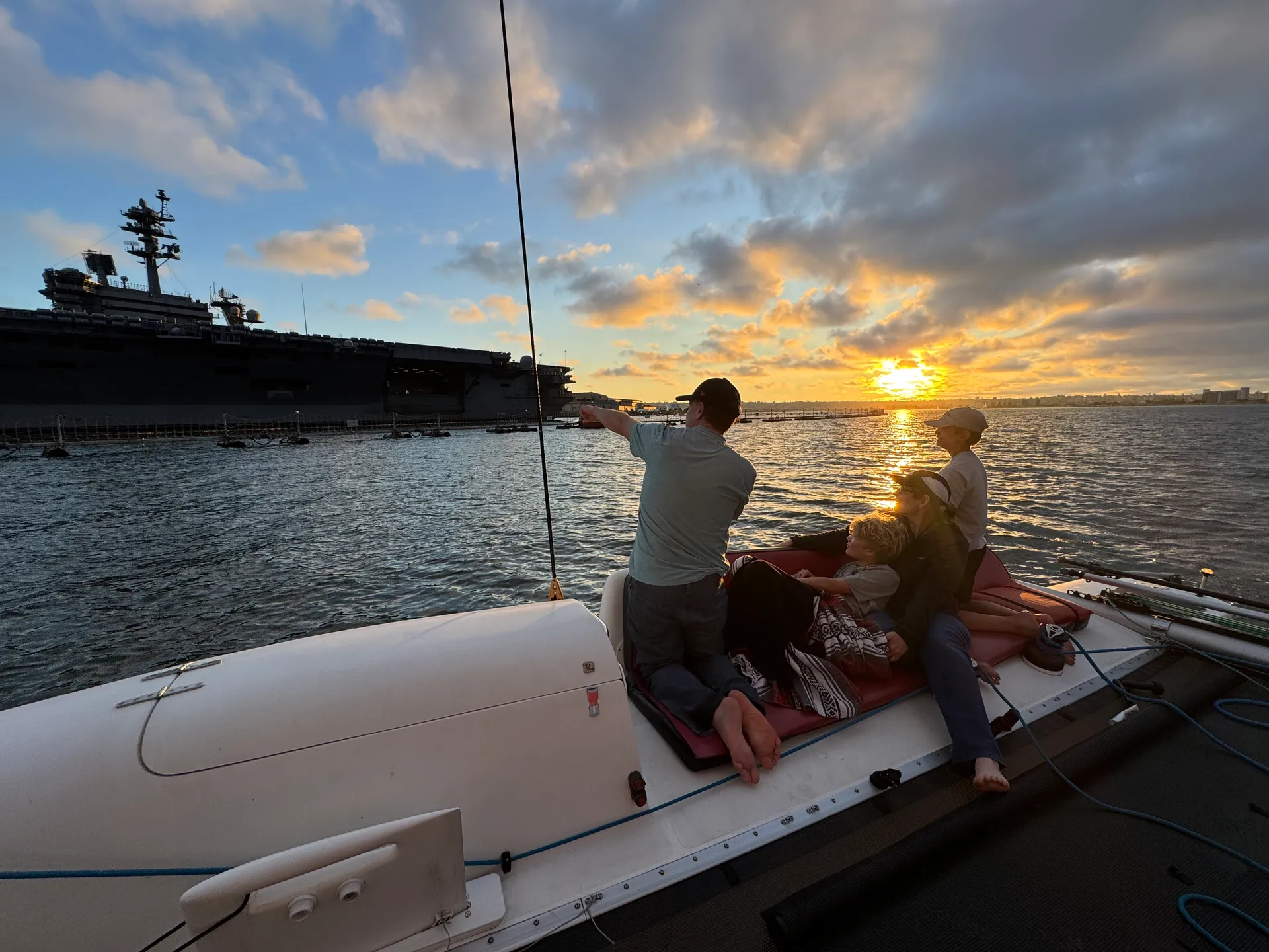 6 passengers:  Captained Catamaran Sailing on San Diego Bay w/Drinks