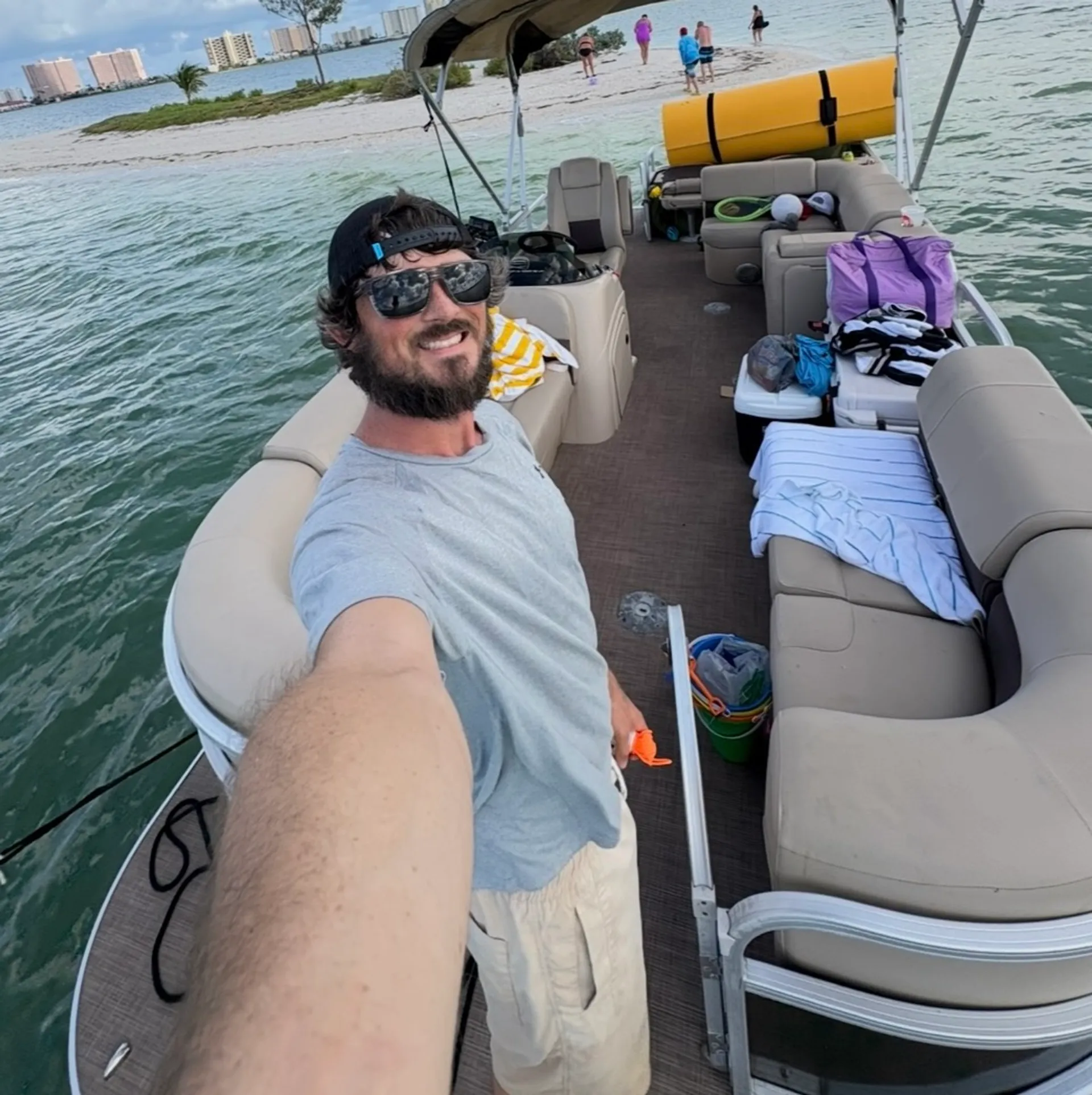 24’ party barge  dolphins, seashells, and private islands for up to 6 