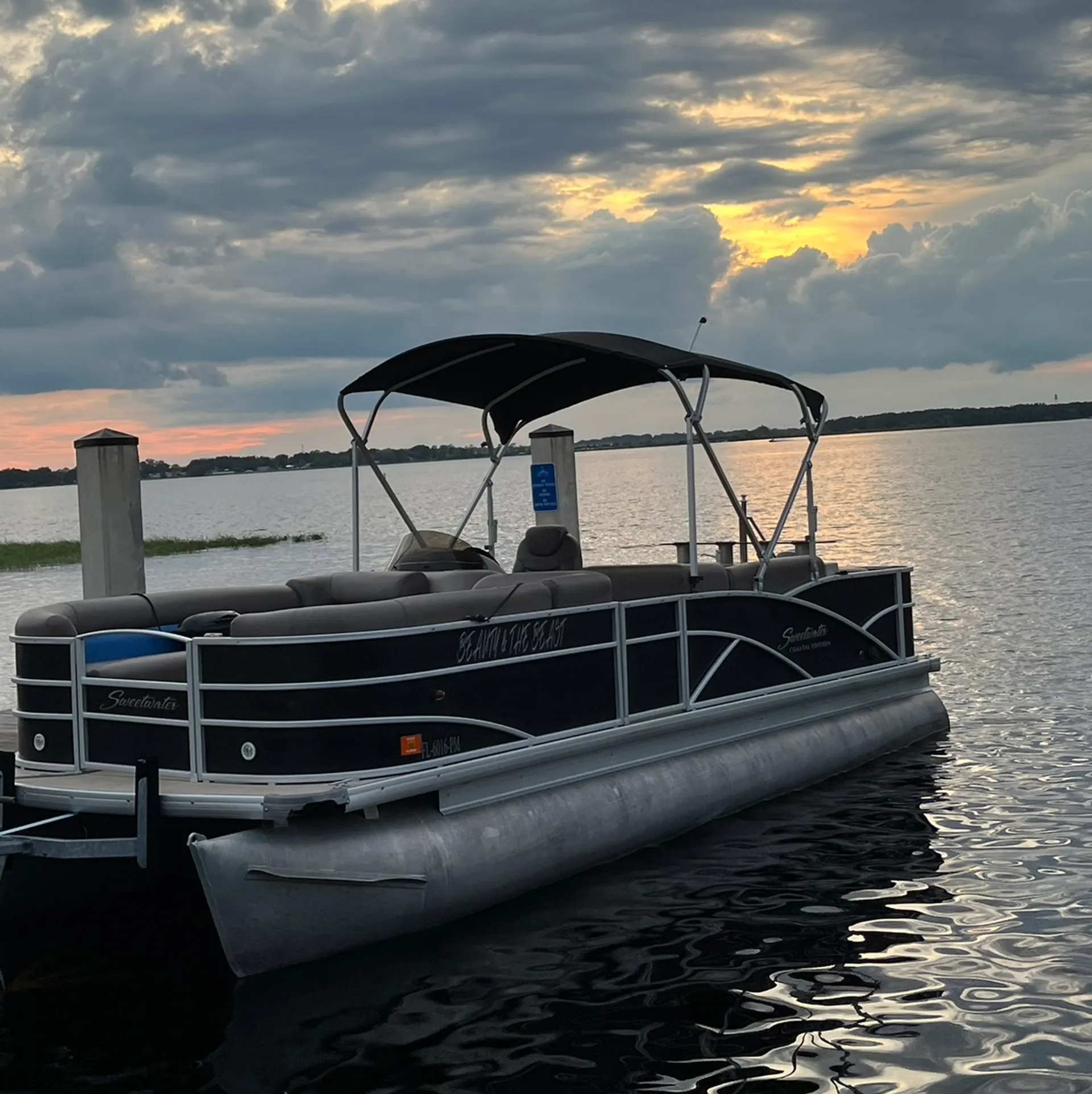 Clermont FL Chain of Lakes 24ft pontoon boat that fits 13 passengers!