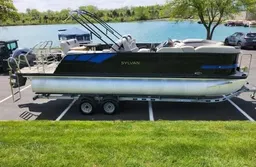 2021 Tritoon with Day Bed, Tubing Gear and 200 HP boat photo