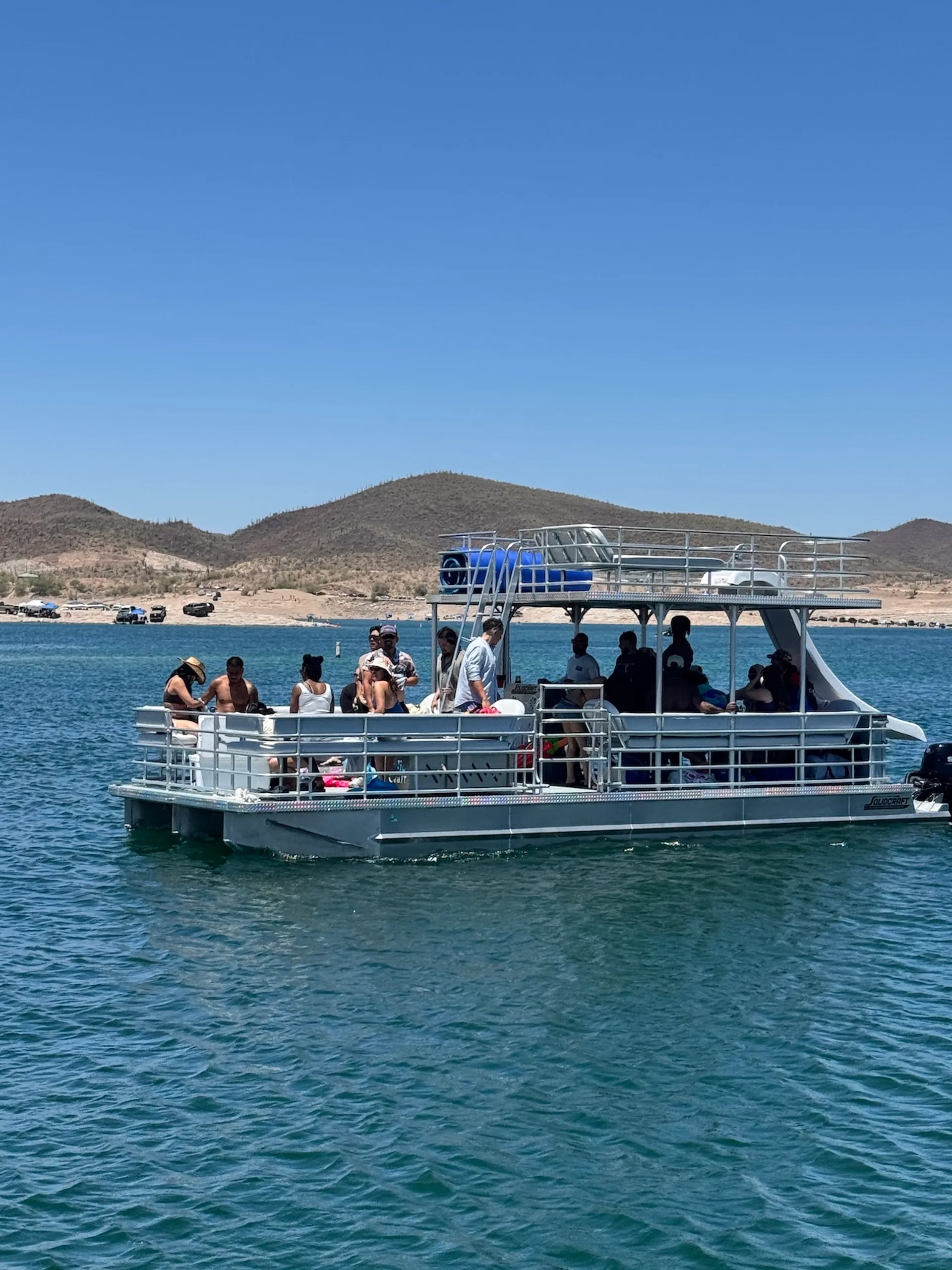 30 foot Party Pontoon with slide - 21 passenger boat - Captain include