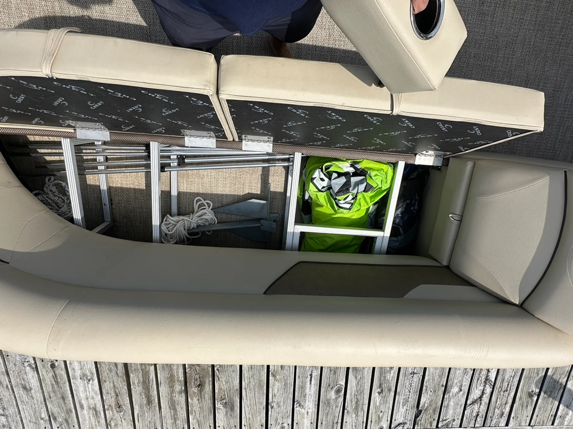 24ft Crest Tritoon 150Hp on Lake St. Clair