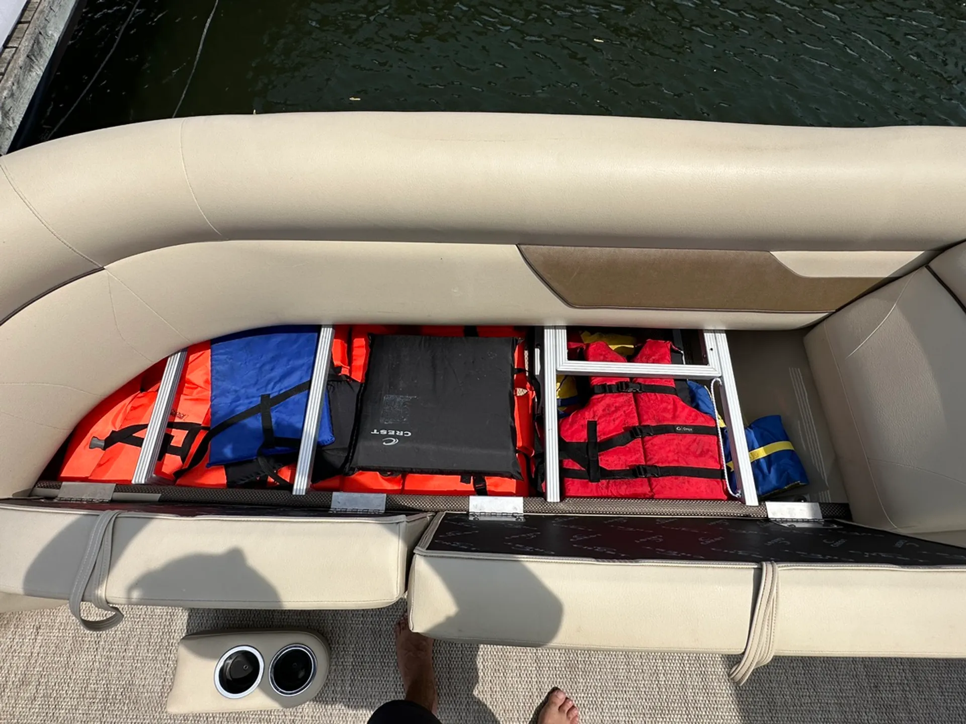 24ft Crest Tritoon 150Hp on Lake St. Clair